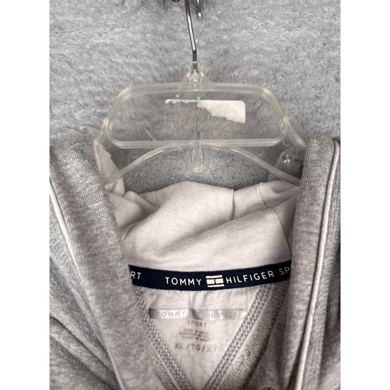 Tommy Hilfiger Tommy Hilfiger Sweater Hoodie Womens XL Gray Logo Chest Raglan Jersey Top Sport Size XL / US 12-14 / IT 48-50 - 7 Thumbnail