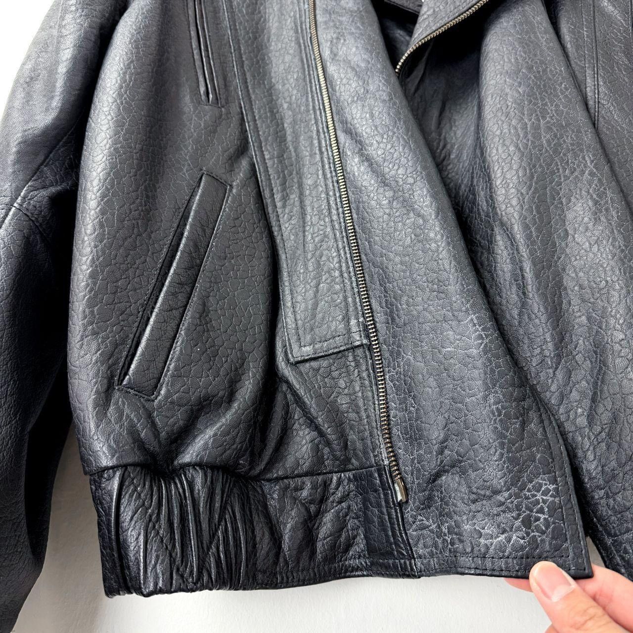 Vintage 90s Lambskin Biker Leather Jacket Size US L / EU 52-54 / 3 - 8 Thumbnail