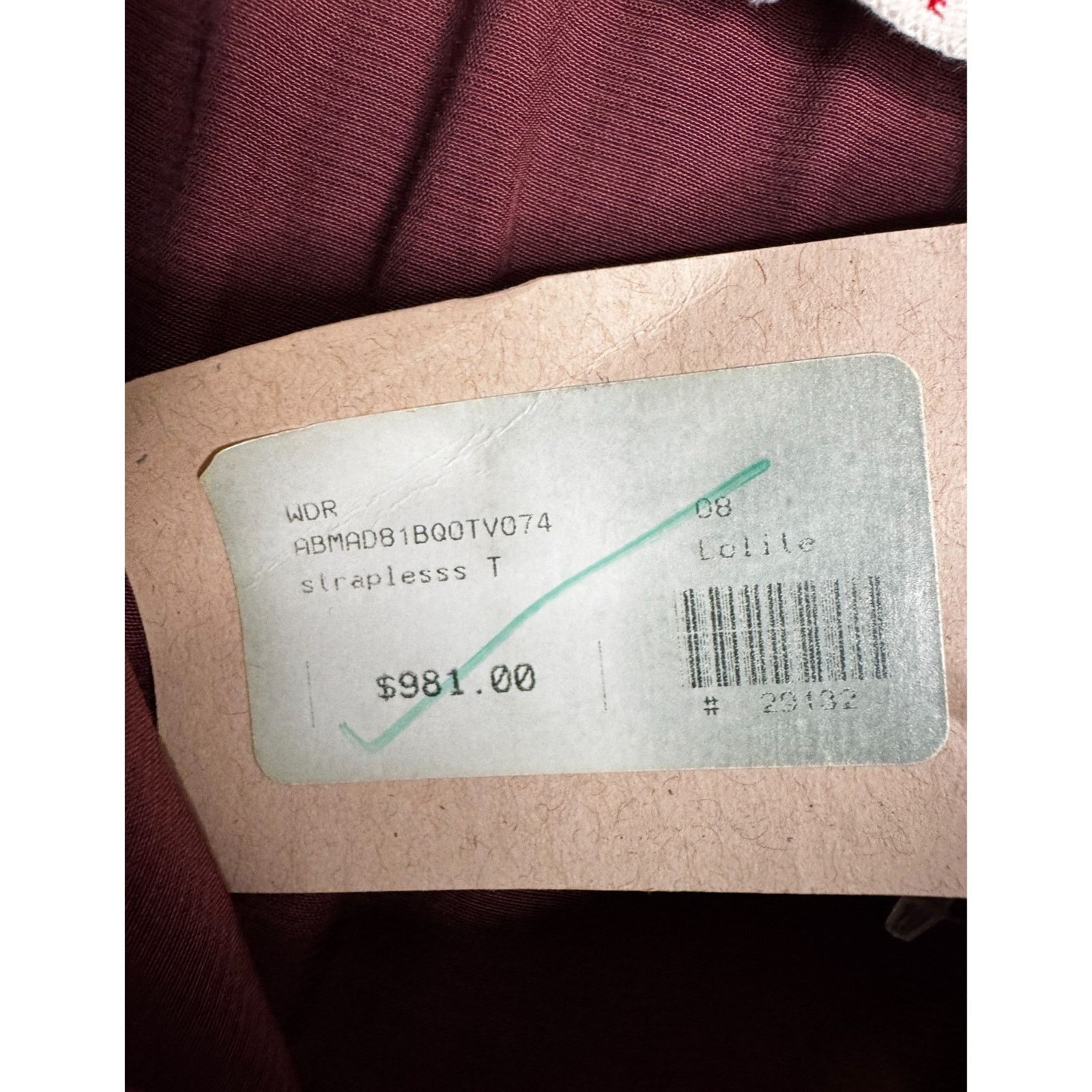 Marni Marni Dress Blue Burgundy Strapless Made Italy Strap size 44 Size XL / US 12-14 / IT 48-50 - 2 Thumbnail