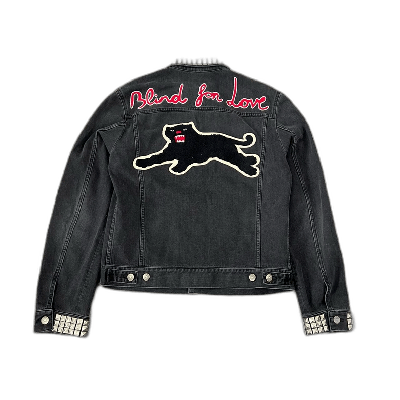 Gucci Gucci Black Panther Embroidered Denim Jacket-2506 Size L / US 10 / IT 46 - 1 Thumbnail