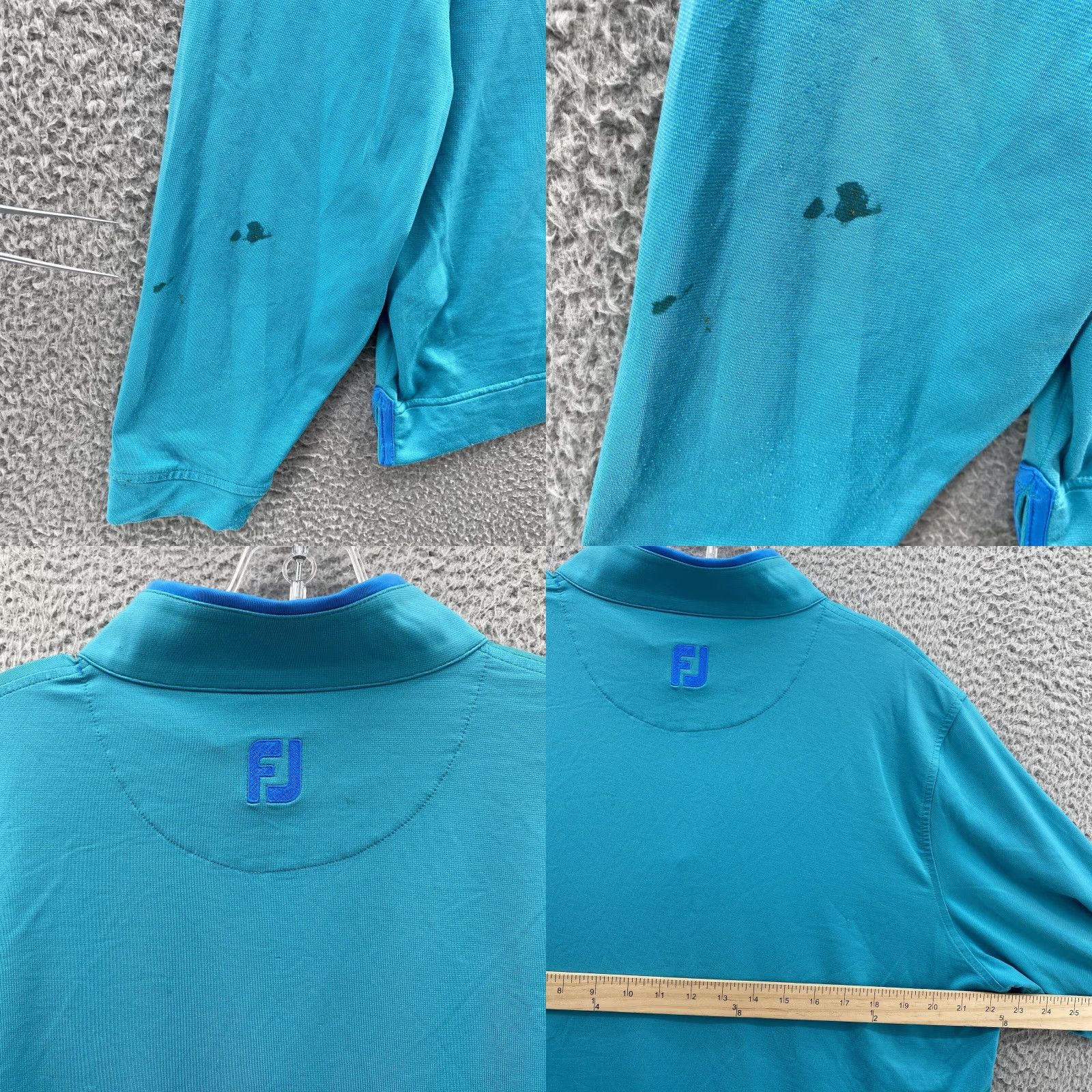 Lululemon Footjoy Pullover Sweatshirt Large Blue 1/4 Zip Performance Golf Sweater Gorpcore - Men's Size US L / EU 52-54 / 3 - 8 Thumbnail