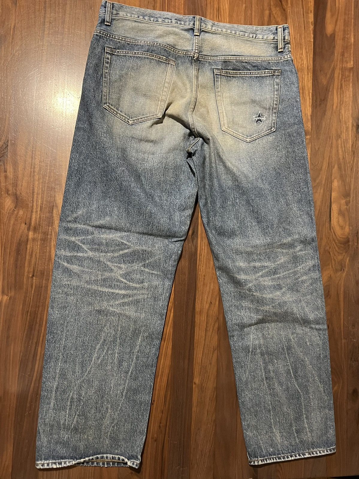 Supreme Supreme DISTRESSED LOOSE FIT SELVEDGE JEAN 34 Washed  