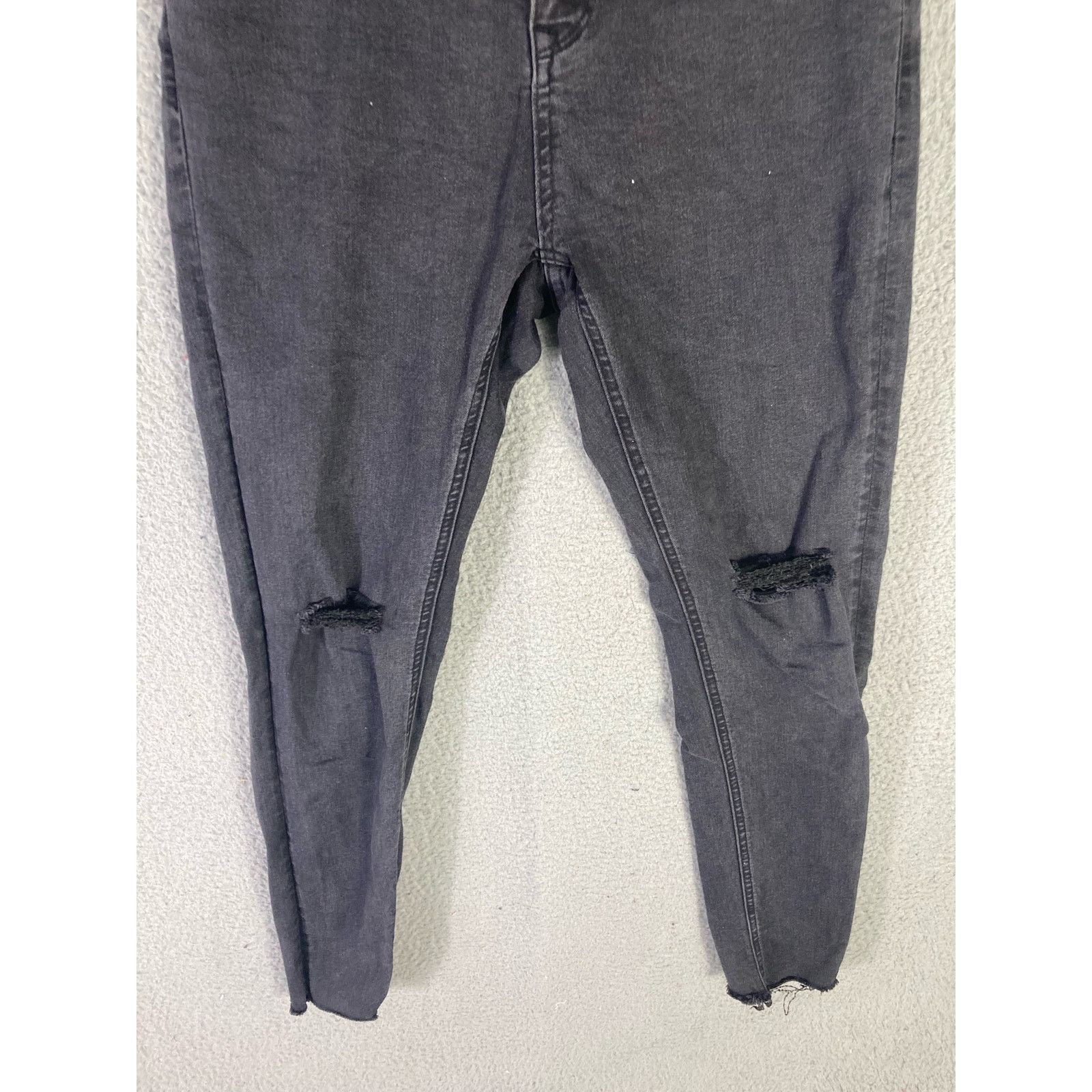 Other Kootinsen Women's Distressed Tapered Skinny Jeans Black 25 Size 25" / US 0 / IT 36 - 6 Thumbnail