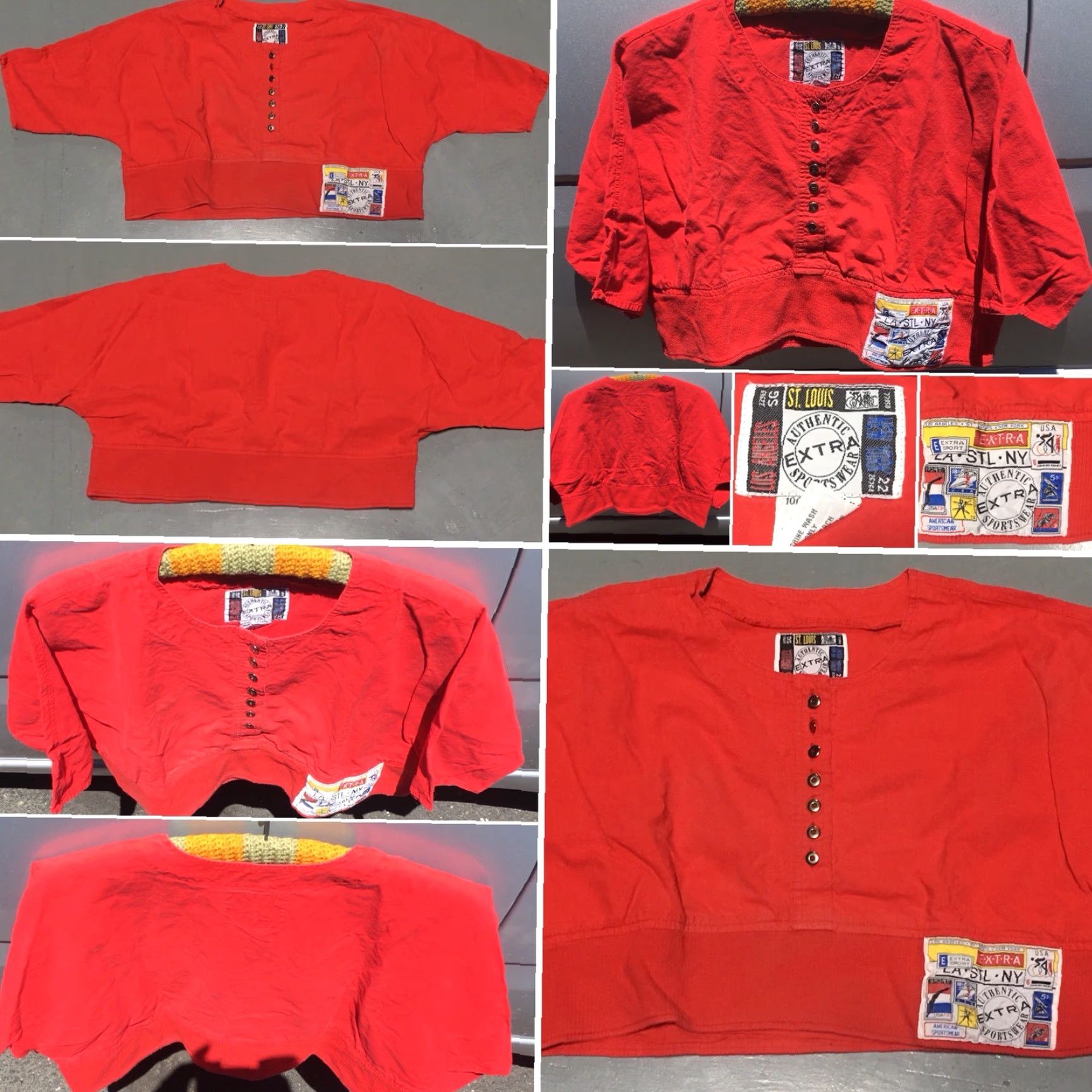 Vintage VINTAGE Authentic Extra Sportswear Crop Top T-Shirt Red 1980s S Personalized No Rainbow Look New Wave Mens Womens Boys Girls? Size S / US 4 / IT 40 - 2 Thumbnail