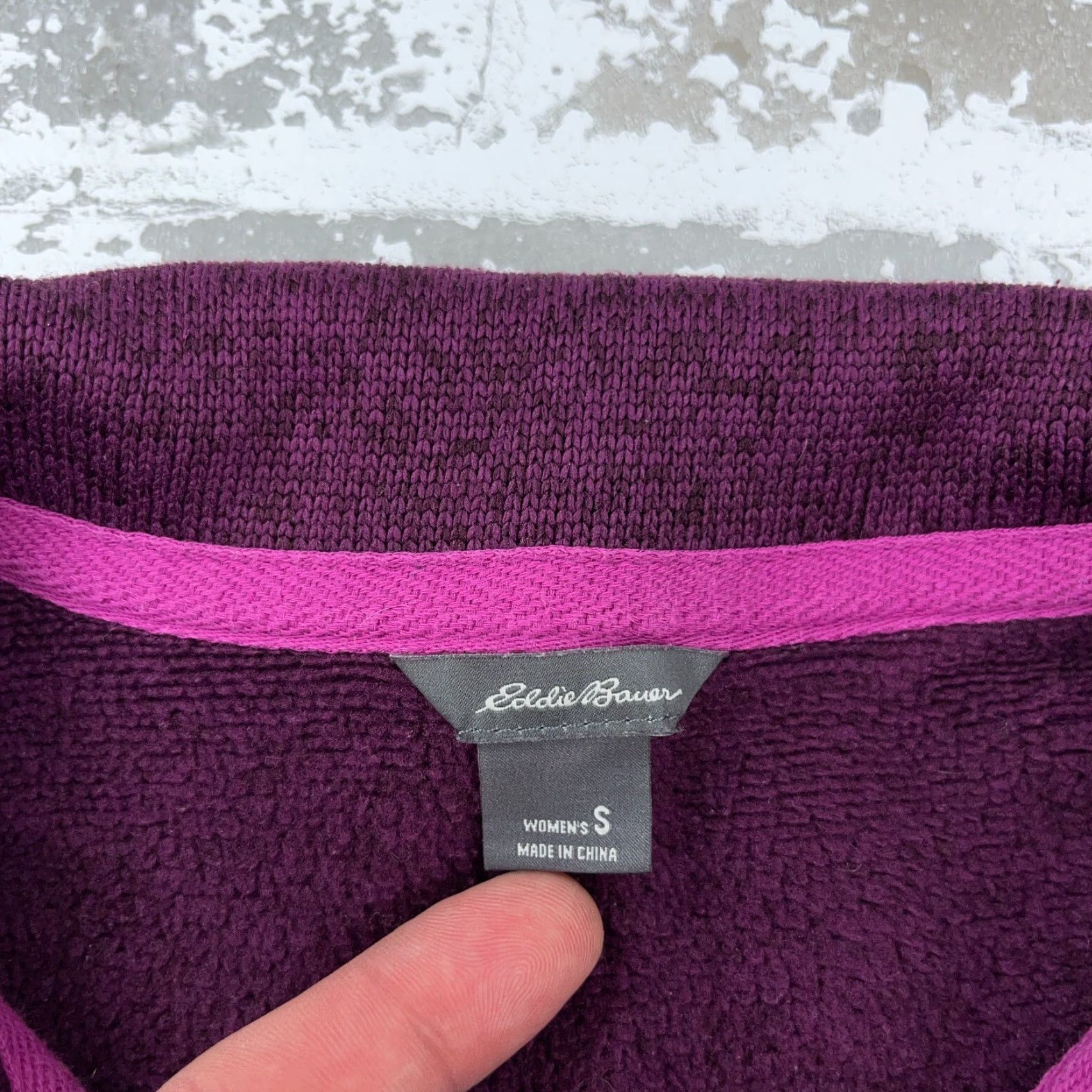 Eddie Bauer Eddie Bauer Sweater Women Small Purple Pink Pullover Fleece Snap Heather Hike Size S / US 4 / IT 40 - 4 Thumbnail