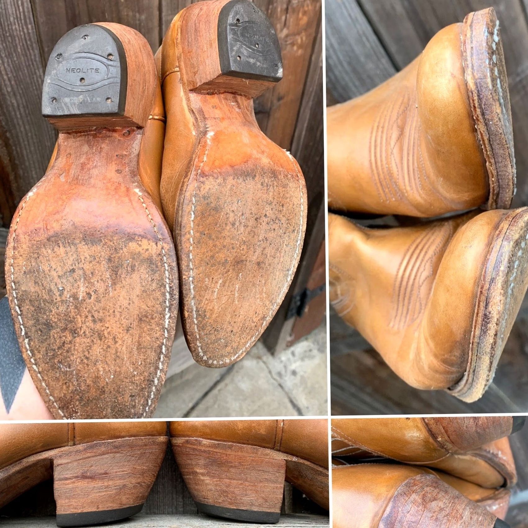 Dan Post VINTAGE Dan Post Boots 5 C Ladies Womens Western Cowboy Cowgirl Spain Leather Rockabilly 1980s Mens Womens Boys Girls Size US 5 / IT 35 - 7 Thumbnail