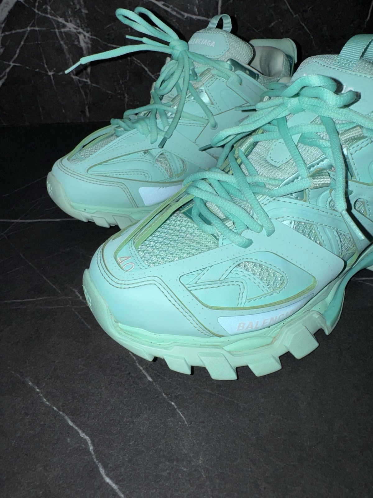 Balenciaga Balenciaga Track Recycled Mint Sneakers Size US 7 / EU 40 - 7 Thumbnail