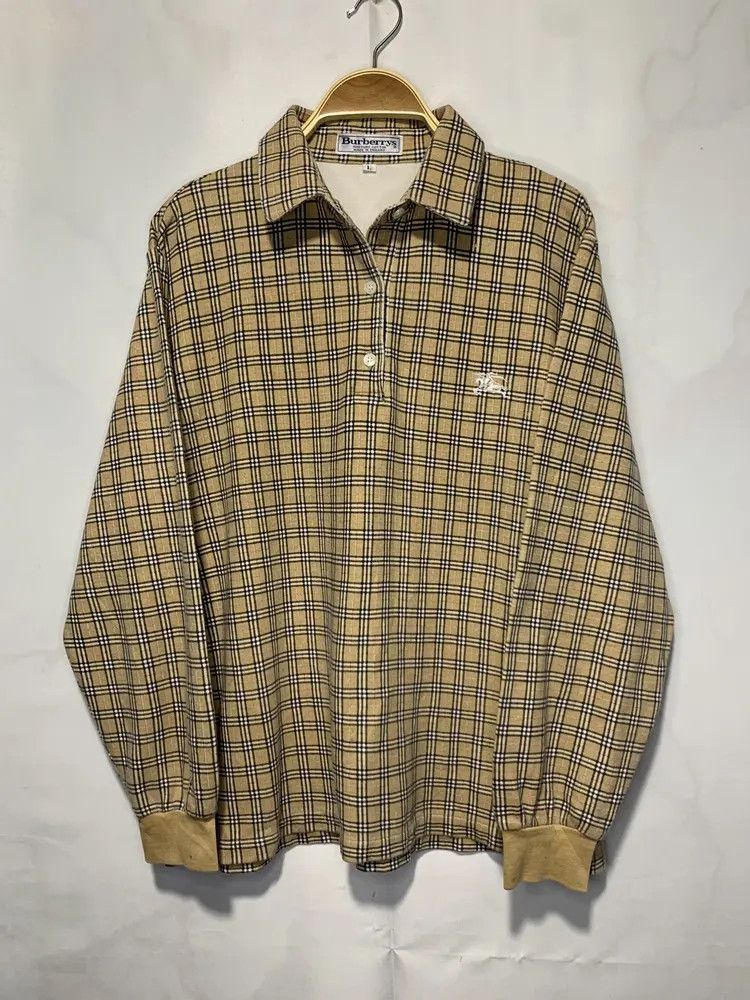 Burberry Burberrys iconic Novacheck L/S polo shirt vintage Size L / US 10 / IT 46 - 5 Thumbnail