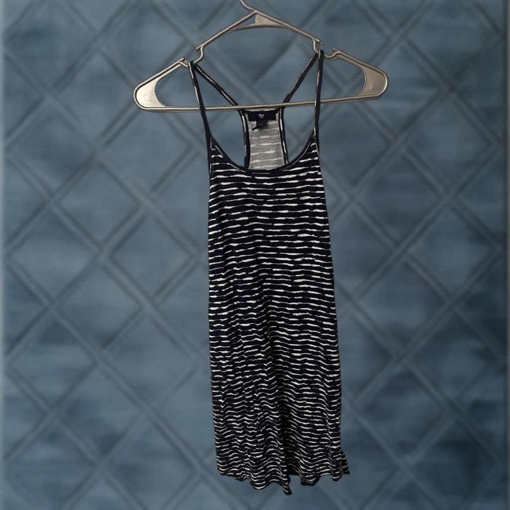 Gap Gap Women's Tank Dress A-Line Scoop Neck Short Dress Blue XS Regular Size Size XS / US 0-2 / IT 36-38 - 1 Thumbnail