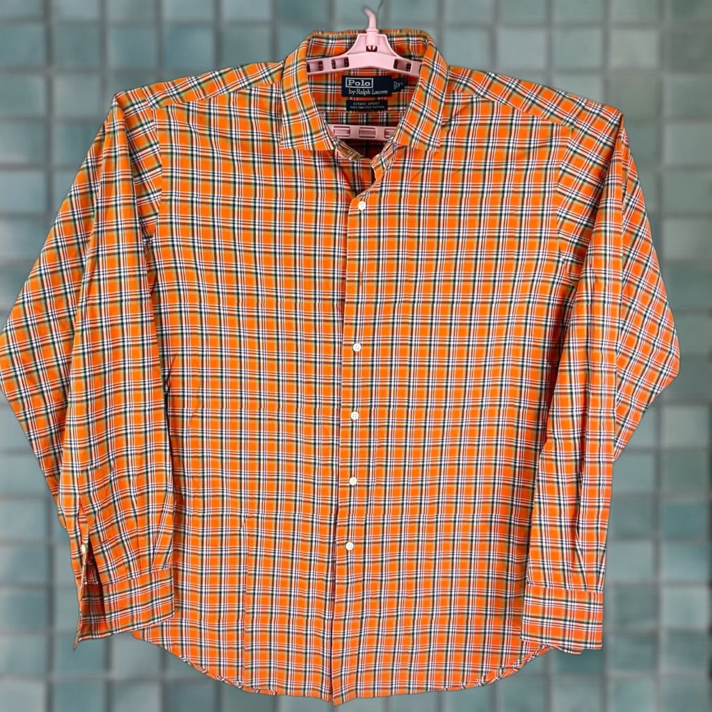 Polo Ralph Lauren Polo By Ralph Lauren Shirt Estate Sport Plaid Button Up Mens Size XL Orange Size US XL / EU 56 / 4 - 1 Thumbnail