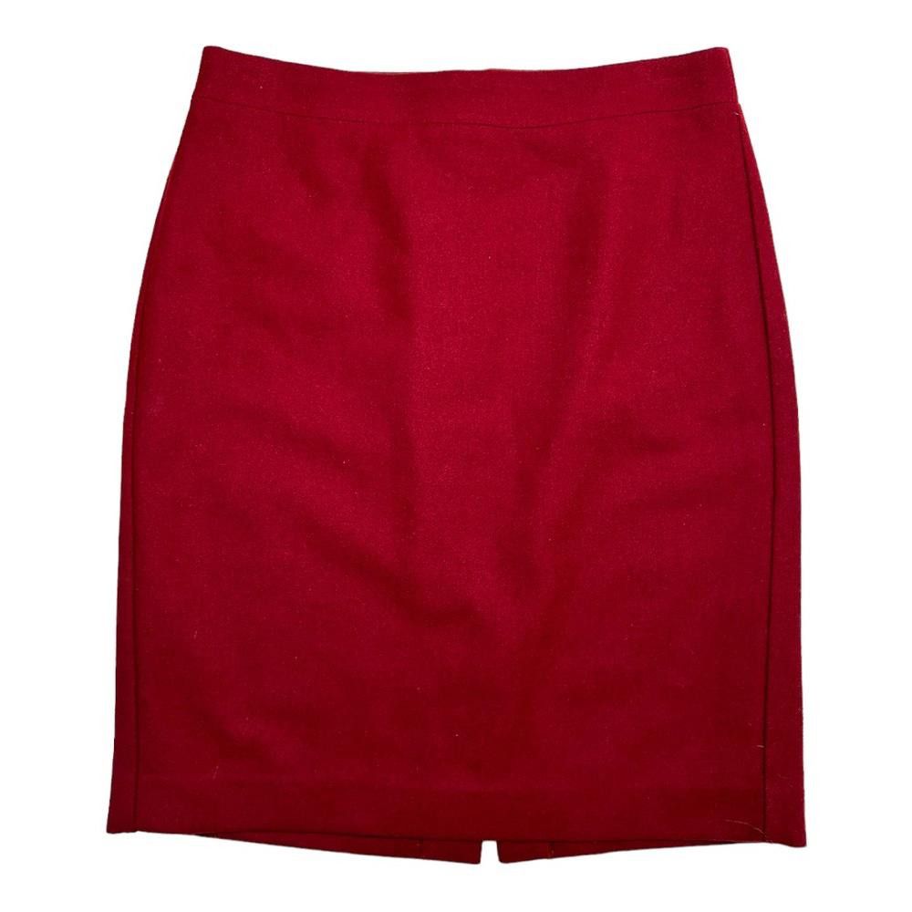 J.Crew J. Crew l The Pencil Skirt Wool Maroon Skirt Size 4 Size 27" / US 4 / IT 40 - 2 Thumbnail