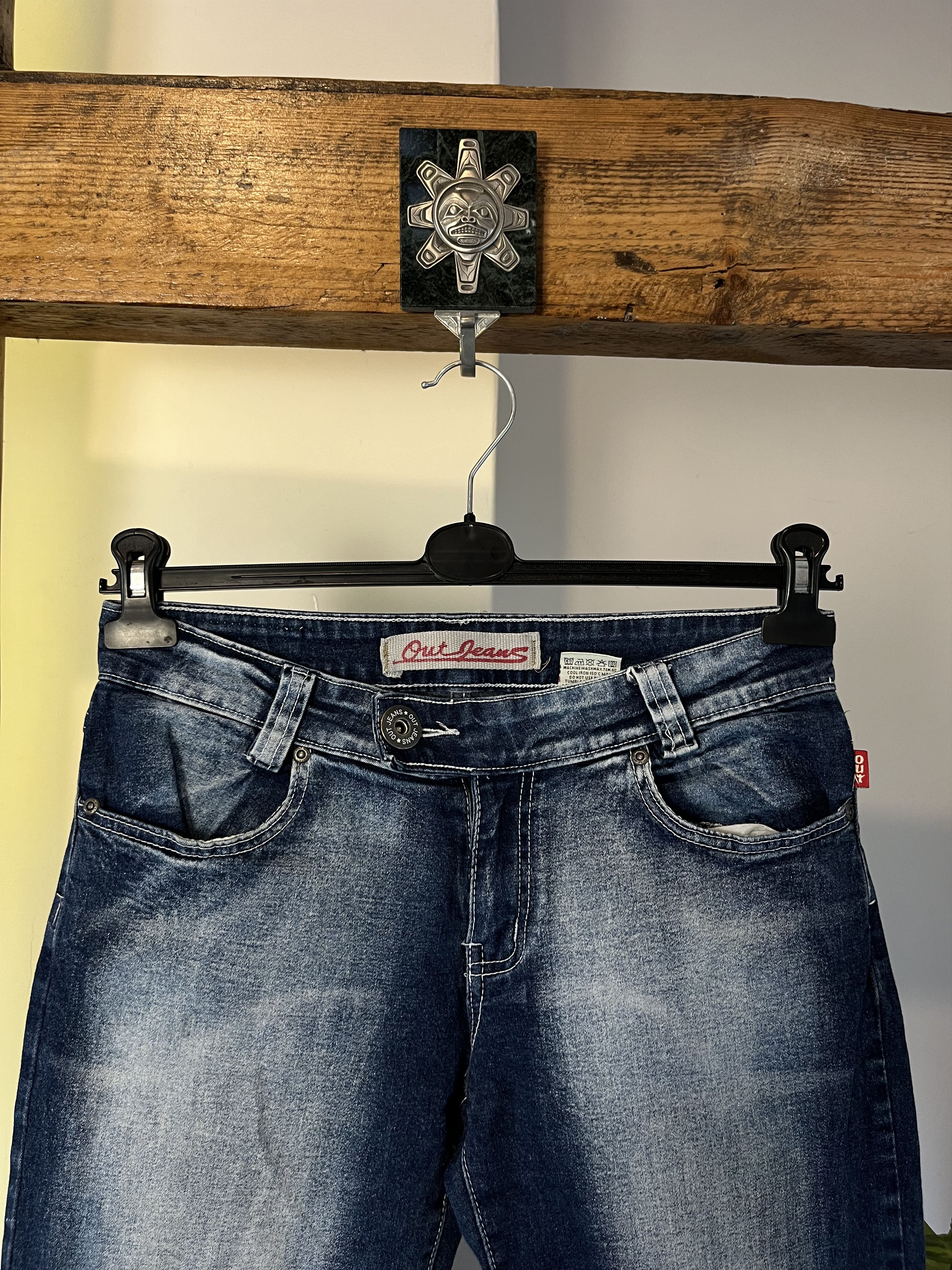 Japanese Brand × Vintage Vintage y2k Hippie Flared Boot Cut Jeans Size 31" - 3 Thumbnail