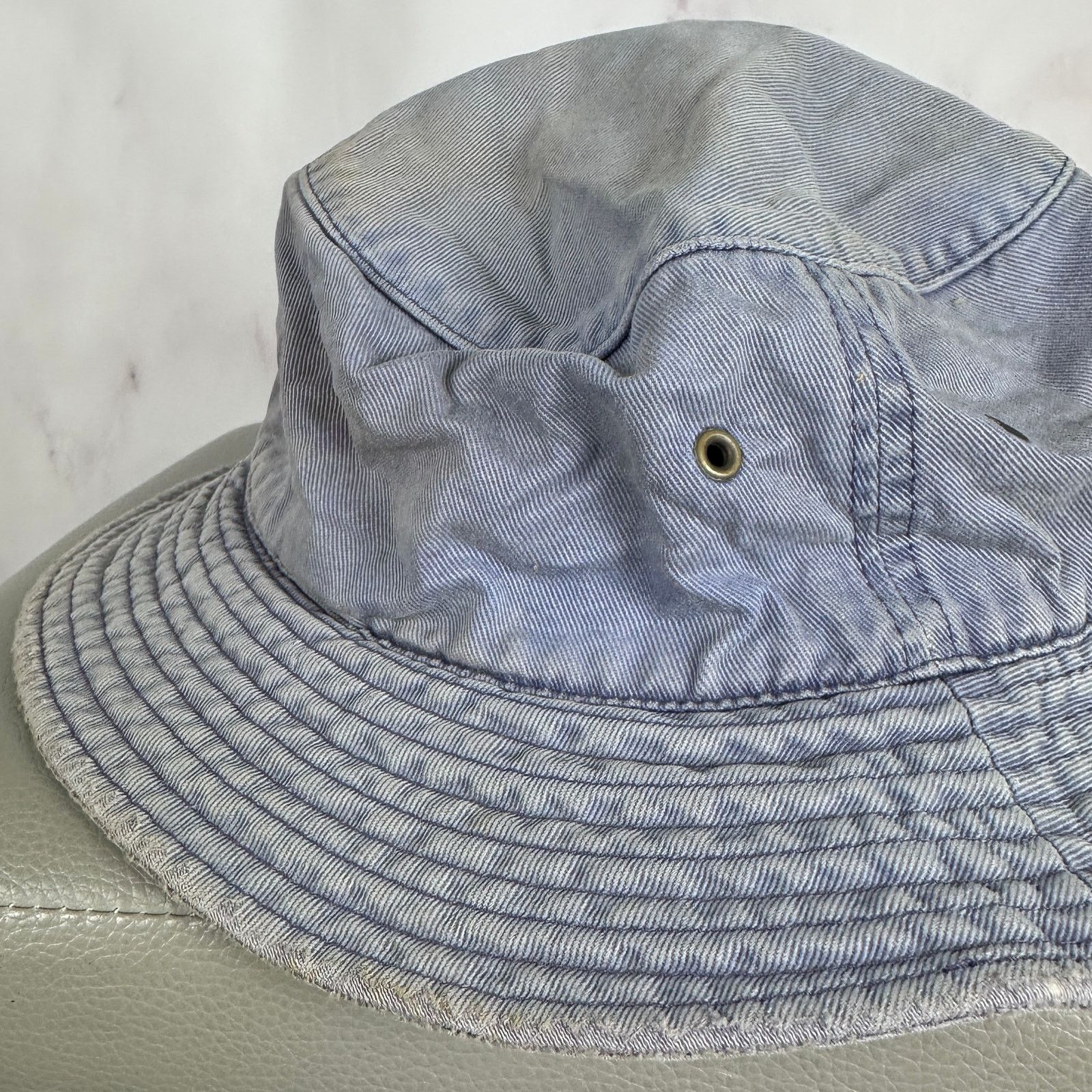 Stussy Vintage Faded Blue Bucket Hat Size ONE SIZE - 4 Thumbnail