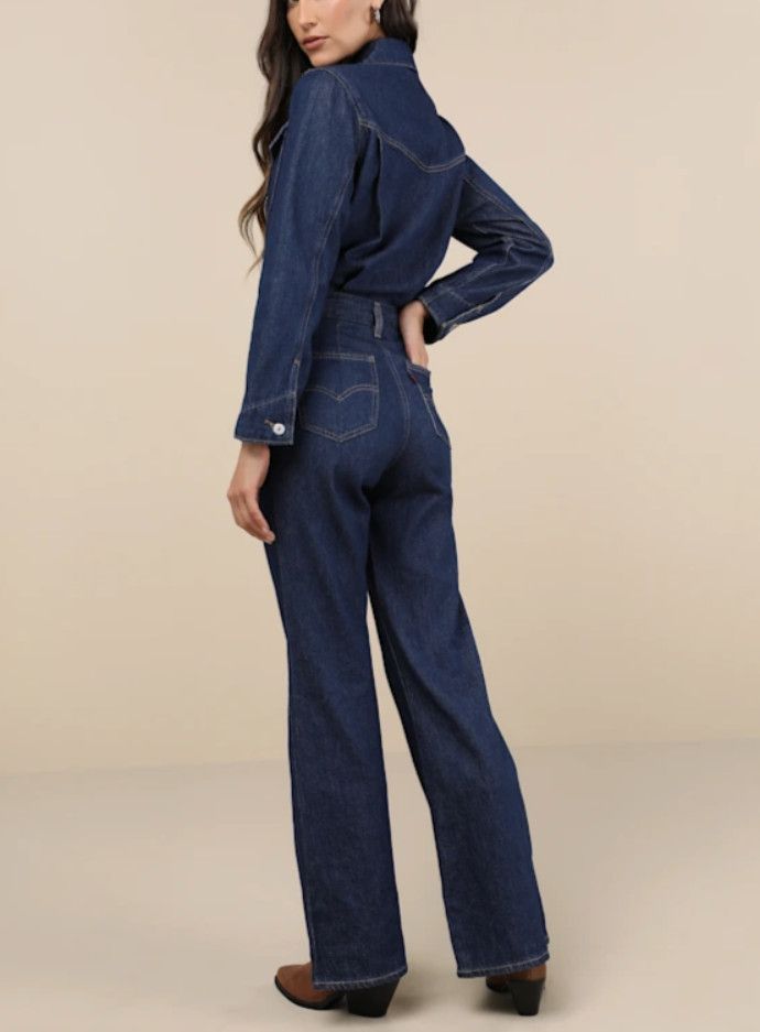 Levi's Levi's Western Jumpsuit Let's Get Lost Again Denim Jeans 24 Size 24" / US 00 / IT 34 - 2 Thumbnail