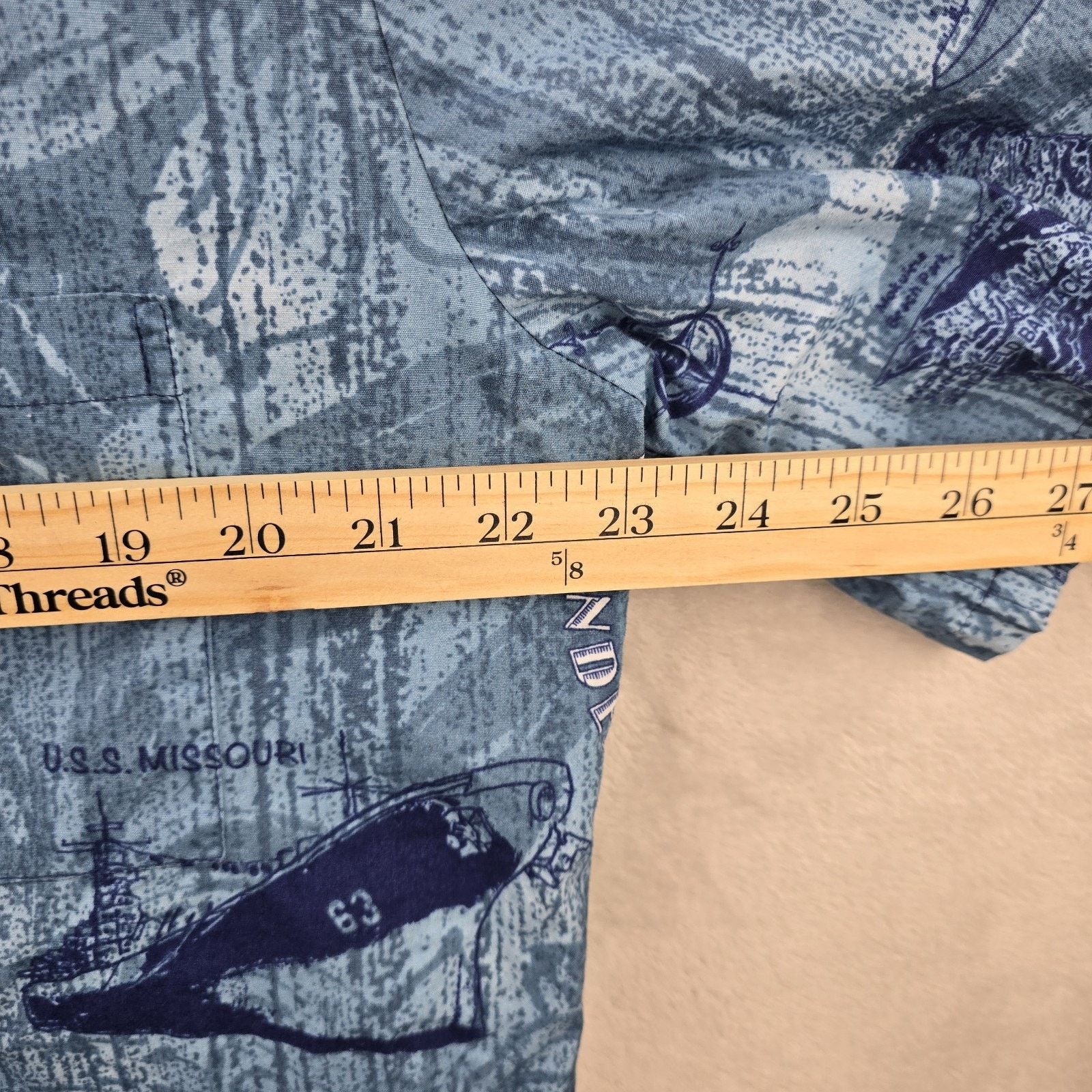 Jams World Jams World Shirt Mens Large Blue Pearl Harbor Navy Print Size US L / EU 52-54 / 3 - 9 Thumbnail