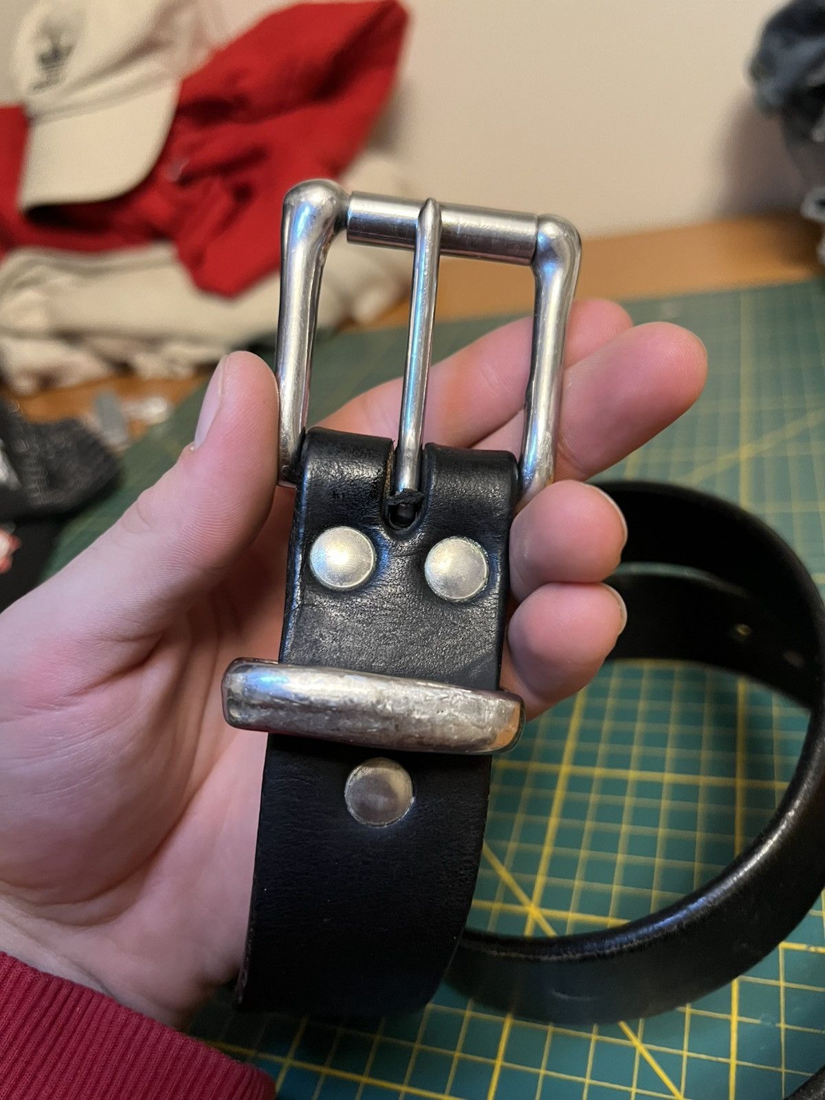 Vintage Vintage Apache thick leather belt Size ONE SIZE - 12 Thumbnail