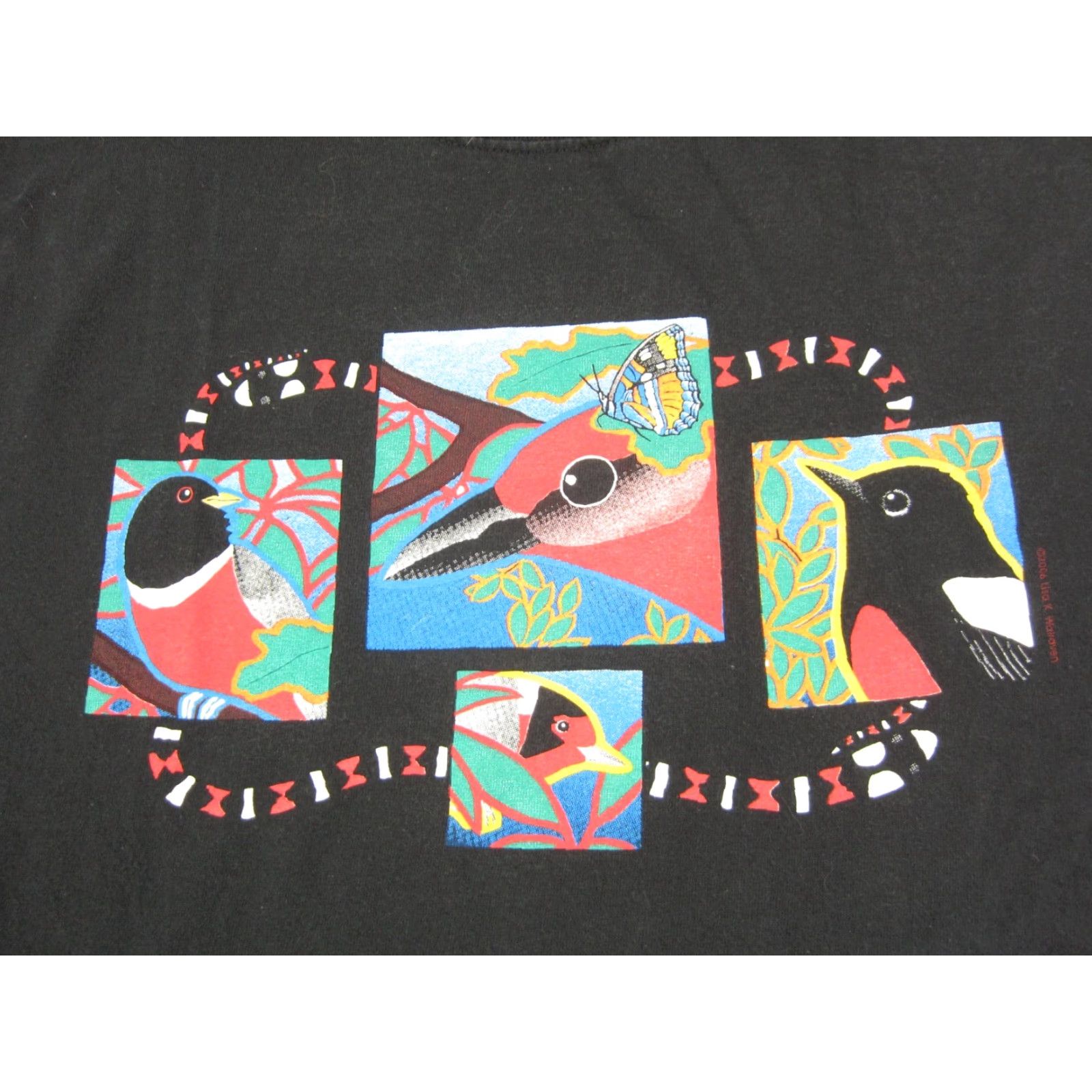 Gildan VINTAGE Birds Shirt Mens XL Black Gildan Ultra Cotton Nature Conservancy T-Shirt 90s Swinging Rock Conservatory Size US XL / EU 56 / 4 - 3 Thumbnail