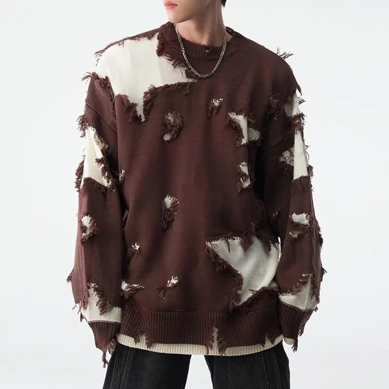 Japanese Brand × Vintage Retro hip hop star distressed oversized sweater knitwear Size US M / EU 48-50 / 2 - 3 Thumbnail