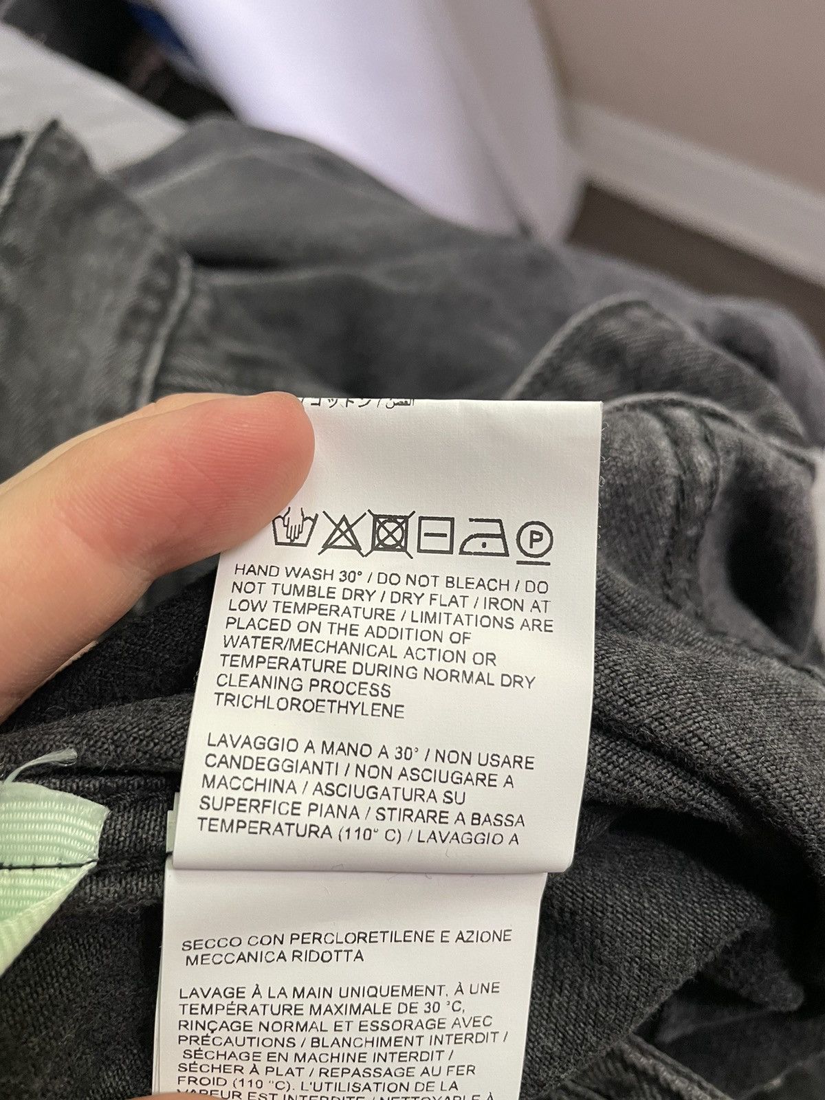 Off-White Impressionism Grey Pink Denim Jacket