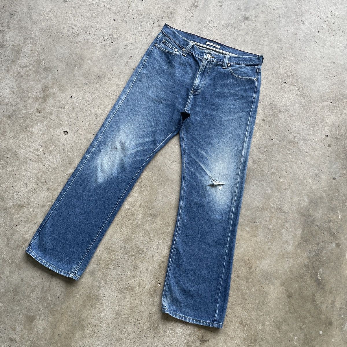 L.L. Bean Vintage L.L BEAN Jeans Faded Distressed Pants Denim W34x30 Size US 34 / EU 50 - 2 Thumbnail