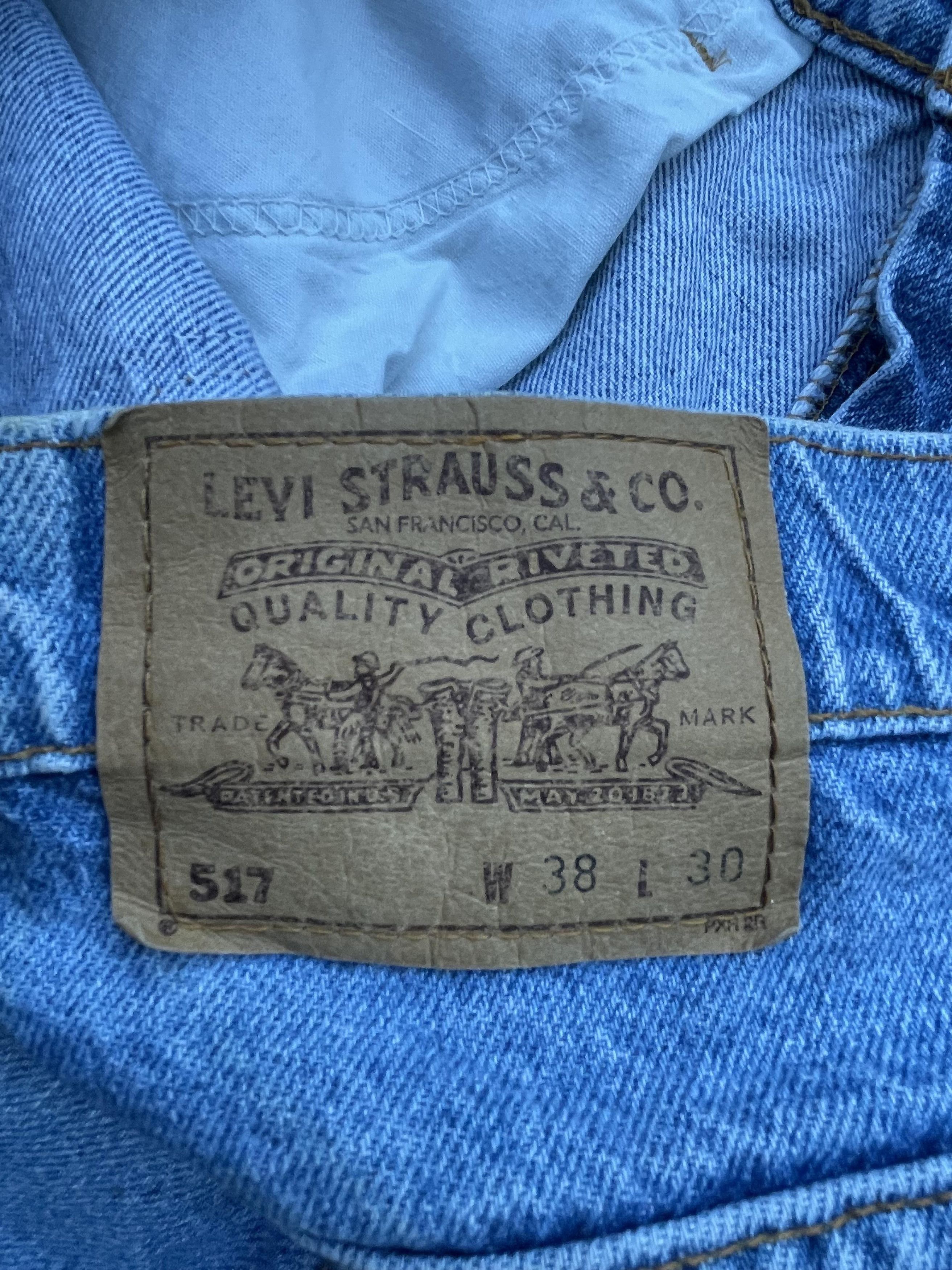 Levi's Vintage 1995 Levis 517 e Orange Tab Denim Short Size US 37 - 7 Thumbnail