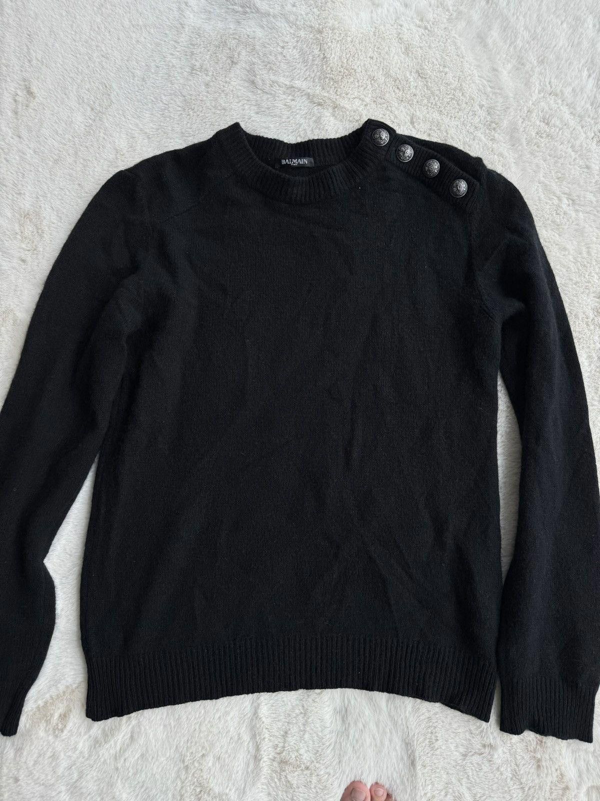 Balmain Balmain Black Button Sweater Size US L / EU 52-54 / 3 - 1 Thumbnail