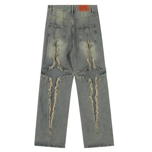 Japanese Brand Washing Vintage Raw Jeans Hip Hop Retro Style y2k Size US 32 / EU 48 - 2 Thumbnail