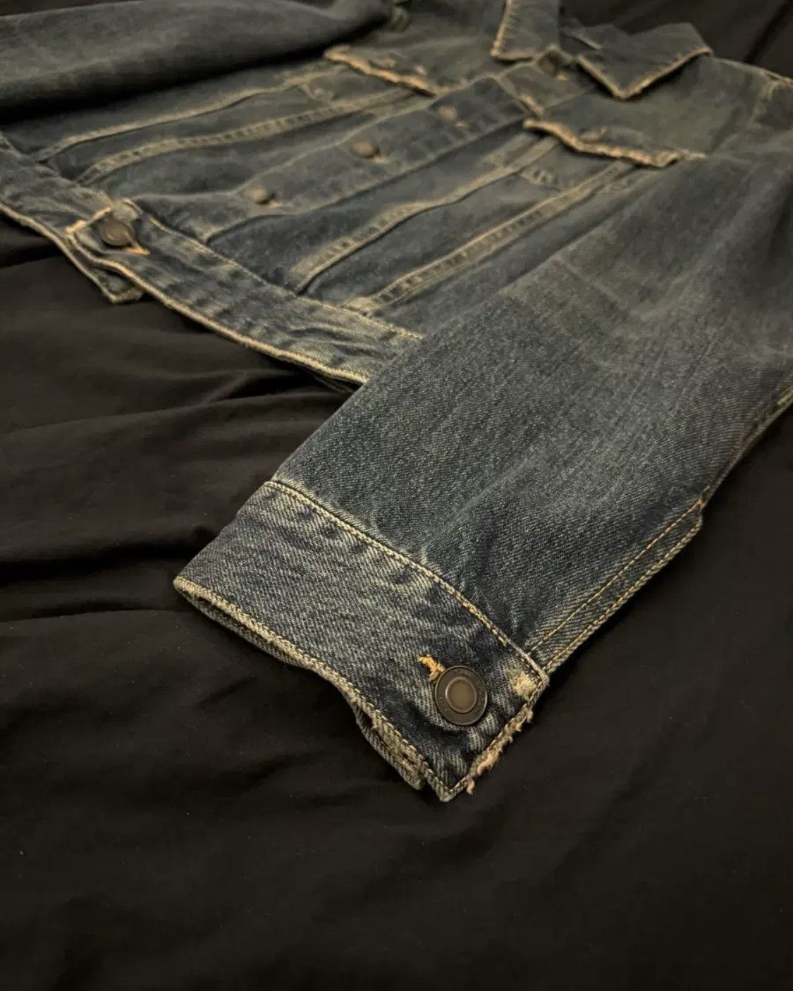 Saint Laurent Paris Saint Laurent Mud Washed Denim Jacket Size US S / EU 44-46 / 1 - 4 Thumbnail