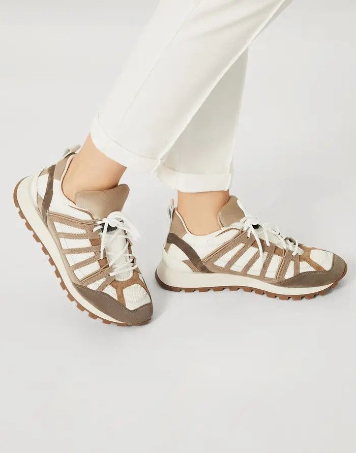 Brunello Cucinelli o1s1wg110526 Suede Techno Fabric Runners Sneakers Size US 7.5 / IT 37.5 - 2 Thumbnail