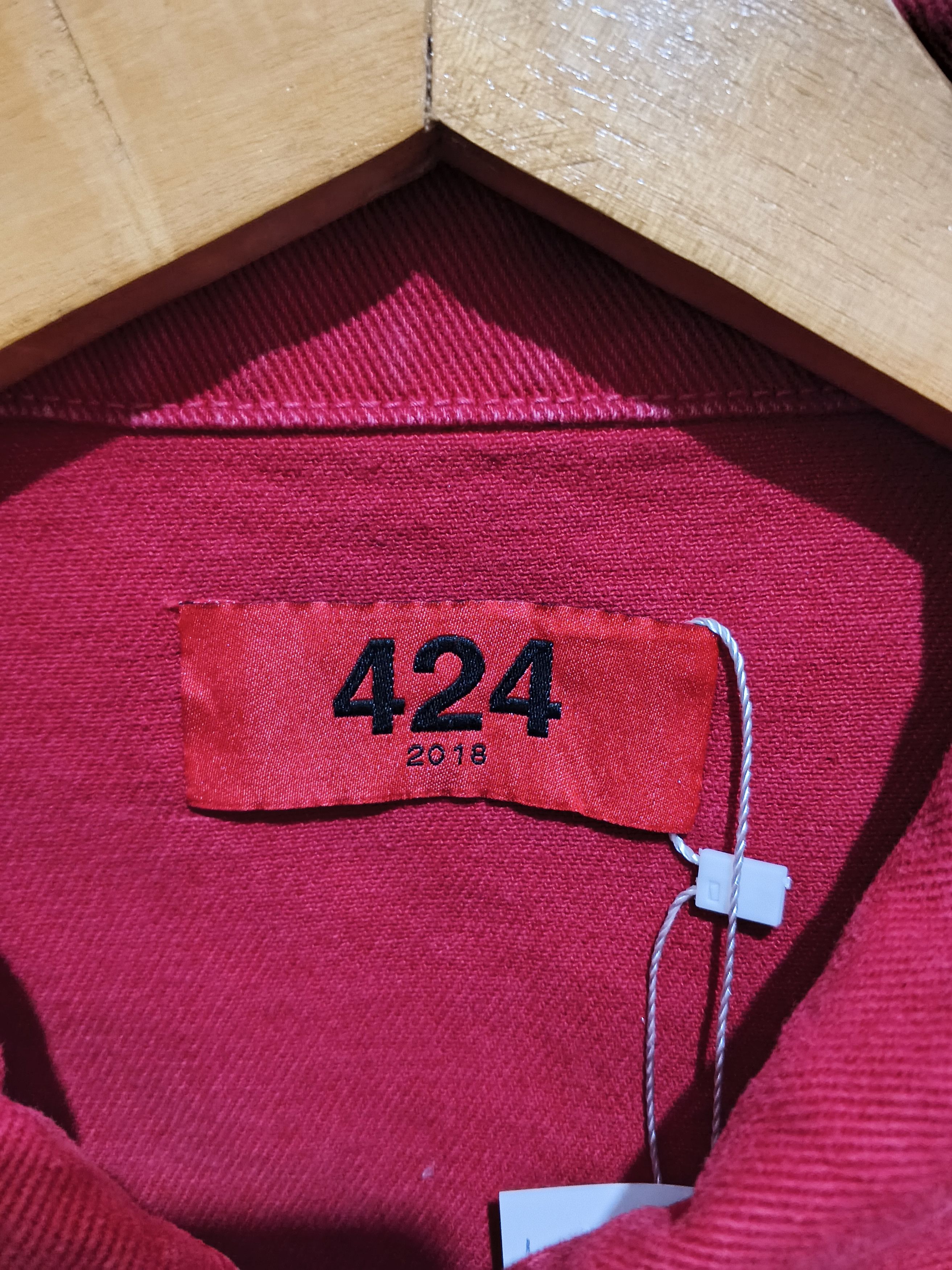 424 424 Fairfax Red Denim Jacket AW18 Size M / US 6-8 / IT 42-44 - 6 Thumbnail
