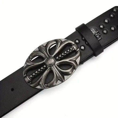 VIBE PU Leather Belt Riveted 120 cm Size ONE SIZE - 6 Thumbnail