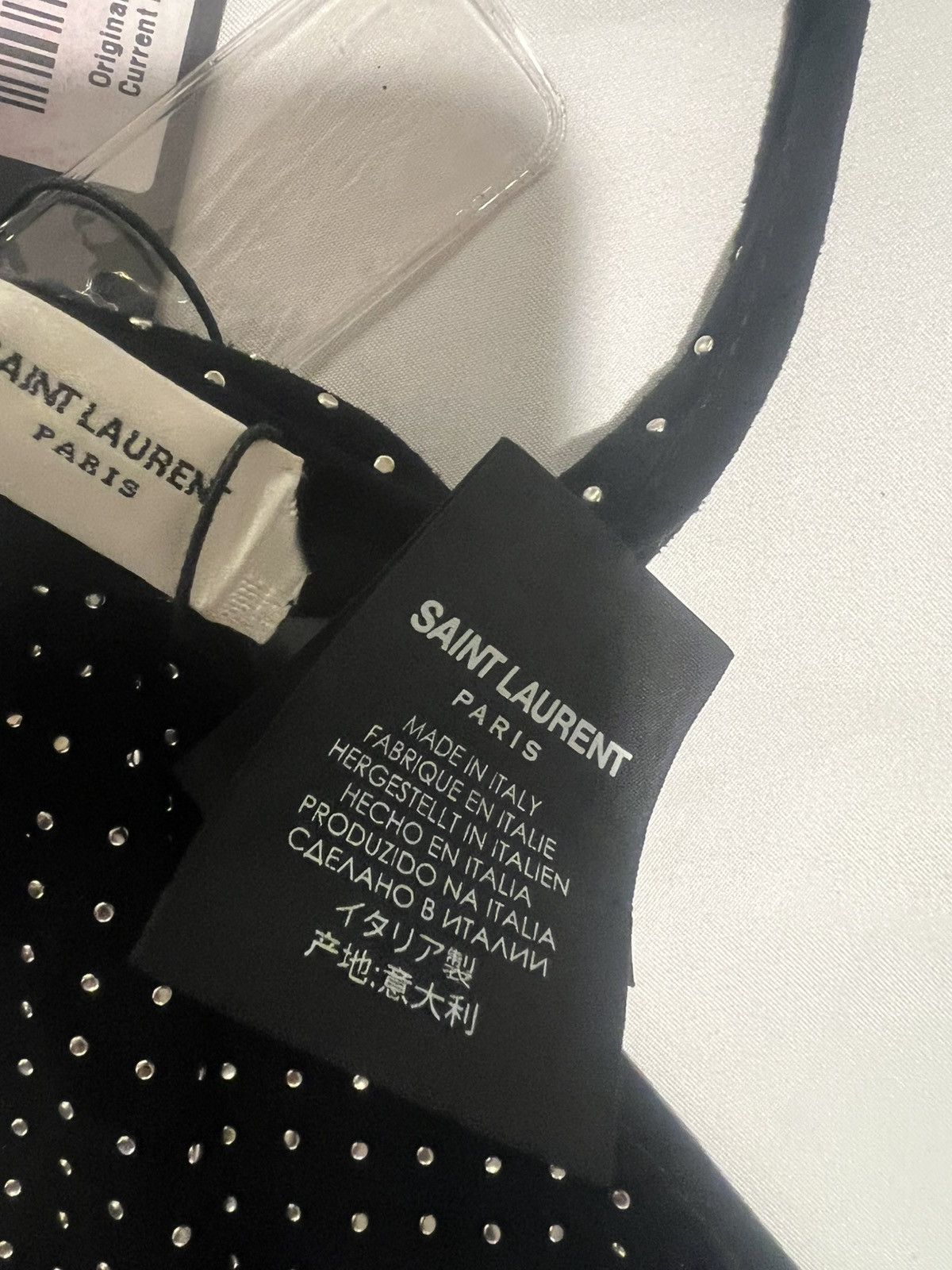 Saint Laurent Paris Saint Laurent suede triangle dotted scarf. $1500 Size ONE SIZE - 9 Thumbnail