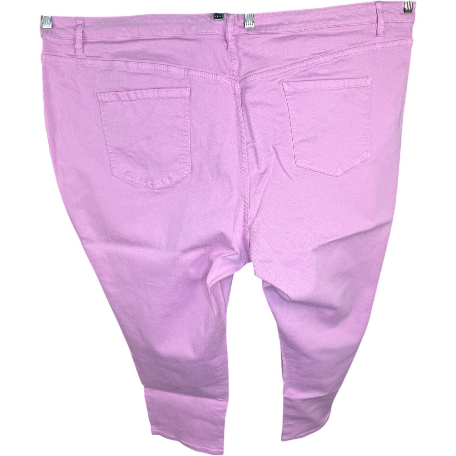 Jason Wu JASON WU Pink Ankle Pants 30WP Stretch Cotton Blend Size 40" / US 18 - 2 Thumbnail