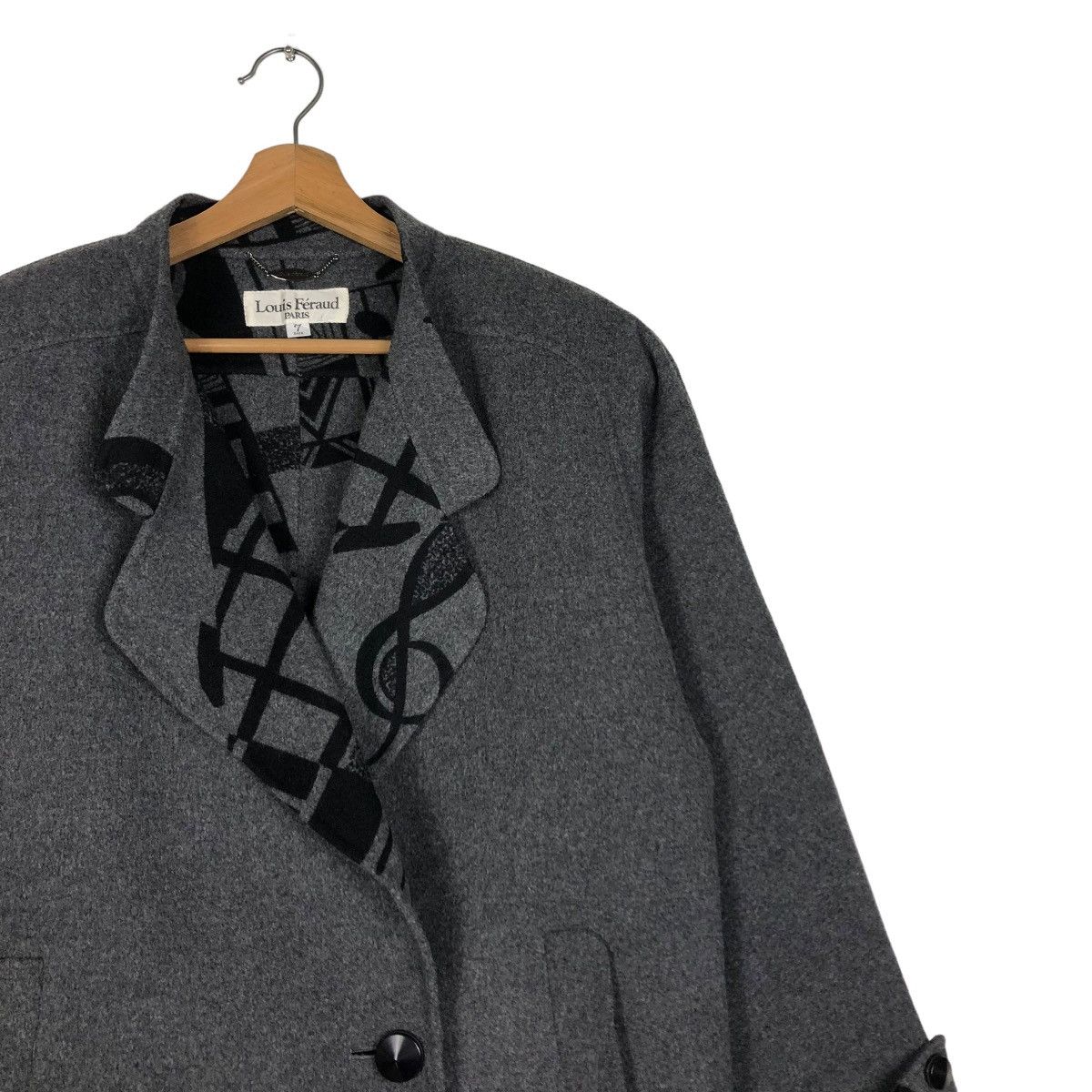 Designer × Japanese Brand × Louis Feraud 🔥WOOL JACKET OVER PRINT BLANKET LOUIS FERAUD PARIS Size US M / EU 48-50 / 2 - 8 Thumbnail