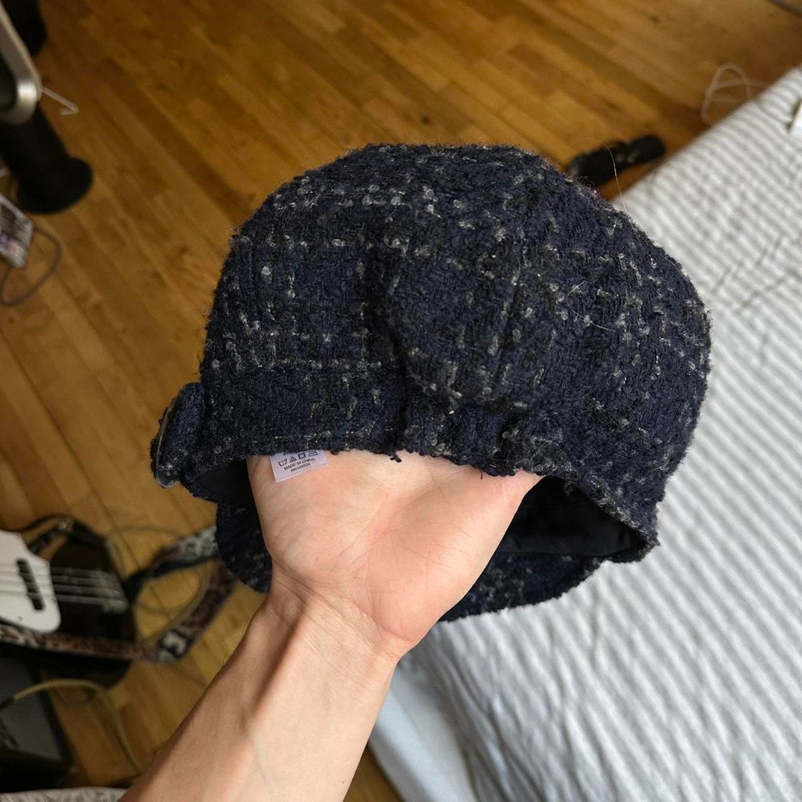 Vintage Vintage Y2K Knit Tweed Button Military Paper Boy Hat Cap Size ONE SIZE - 5 Thumbnail