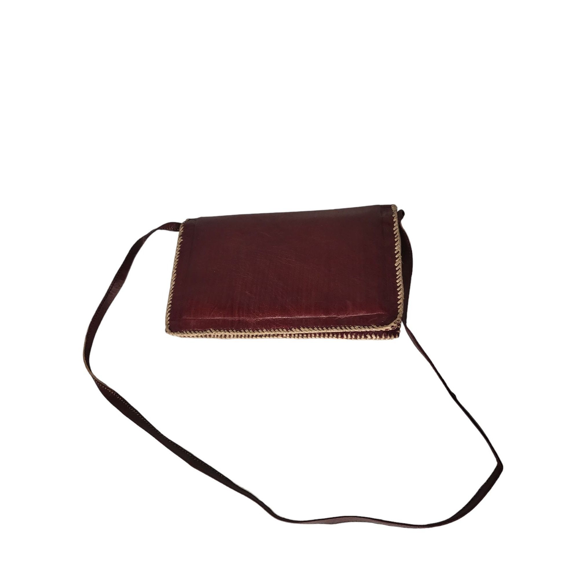 Leather Vintage Envelope Shape Leather Vegan Woven Purse Women Work Size ONE SIZE - 2 Thumbnail