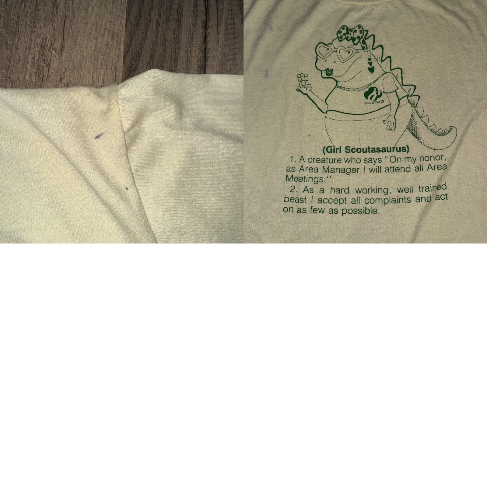 Vintage VINTAGE Made In USA Single Stitch Girl Scout T-Shirt XL Yellow Mens 22x26.5 Jerszees Size US XL / EU 56 / 4 - 8 Thumbnail