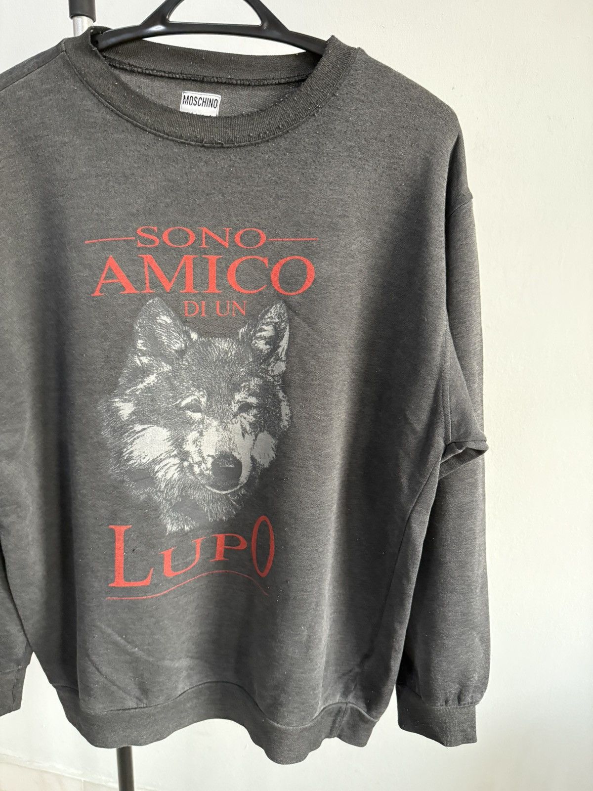 Moschino Moschino "Sono Amico Di Un Lupo" graphic sweatshirt Size US L / EU 52-54 / 3 - 3 Thumbnail