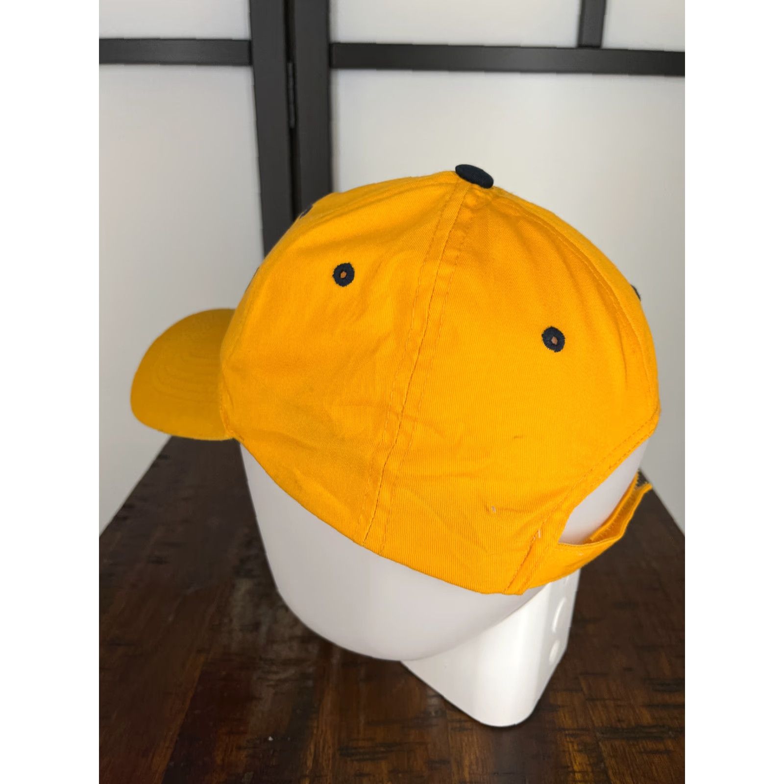 Vintage Captivating Headwear Michigan University Hat Cap Strap Back Adult Yellow Cotton Polyester Go Blue Size ONE SIZE - 5 Thumbnail