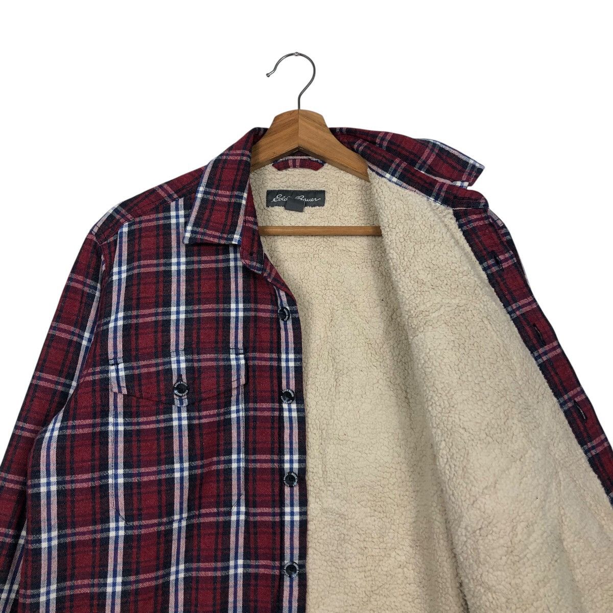 Japanese Brand 📌Vintage Shirt Jacket Worker Eddie Bauer Sherpa Blanket Size US S / EU 44-46 / 1 - 13 Thumbnail