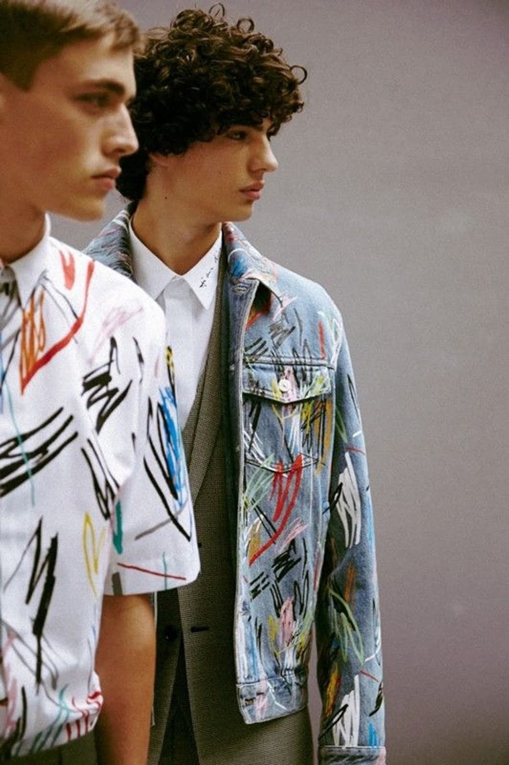 Dior [48] Dior Homme SS15 Graffiti denim jacket Size US M / EU 48-50 / 2 - 6 Thumbnail