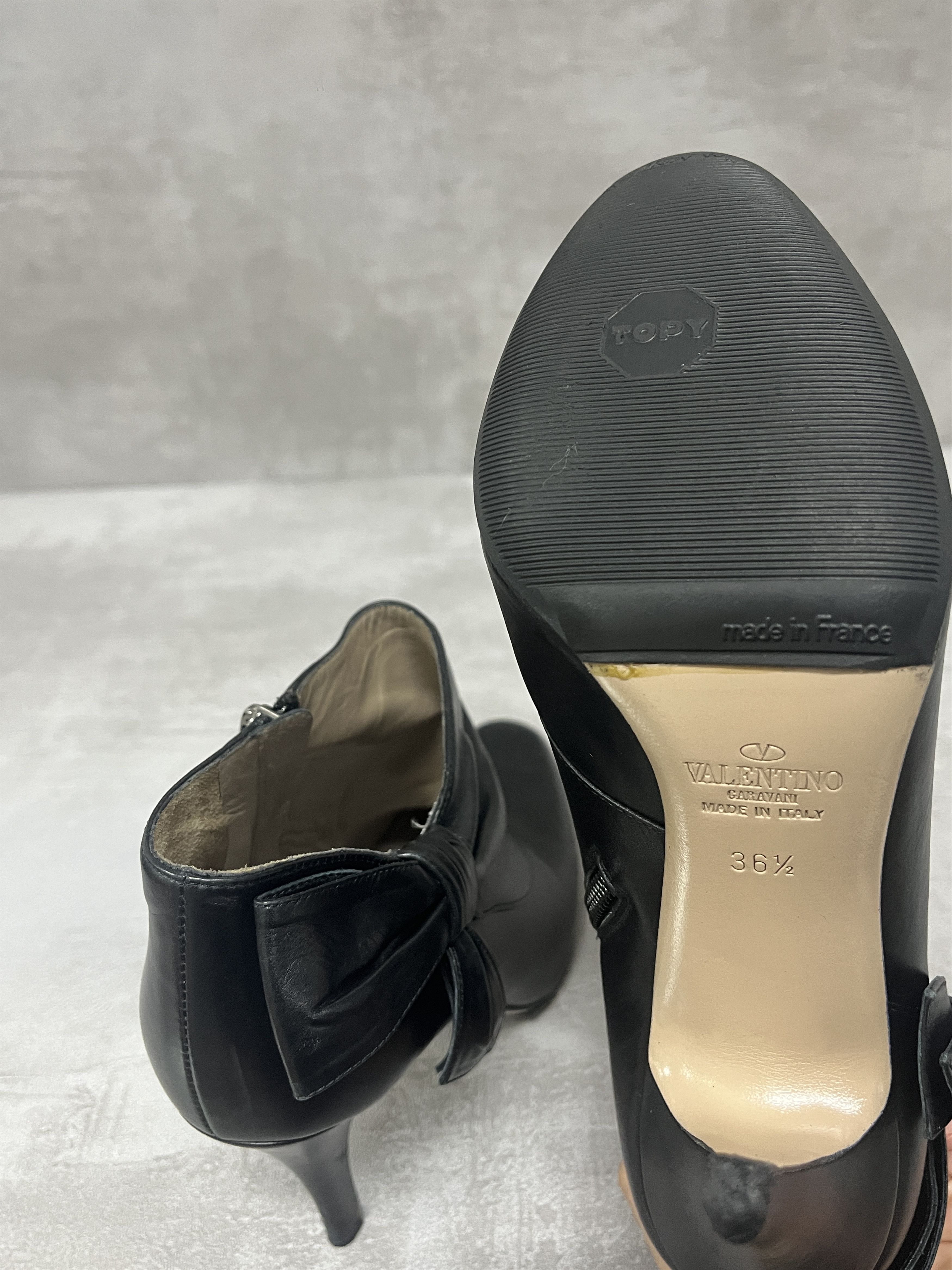 Valentino Valentino Black Ankle Boots With 90mm Heels Size US 5.5 / IT 35.5 - 7 Thumbnail