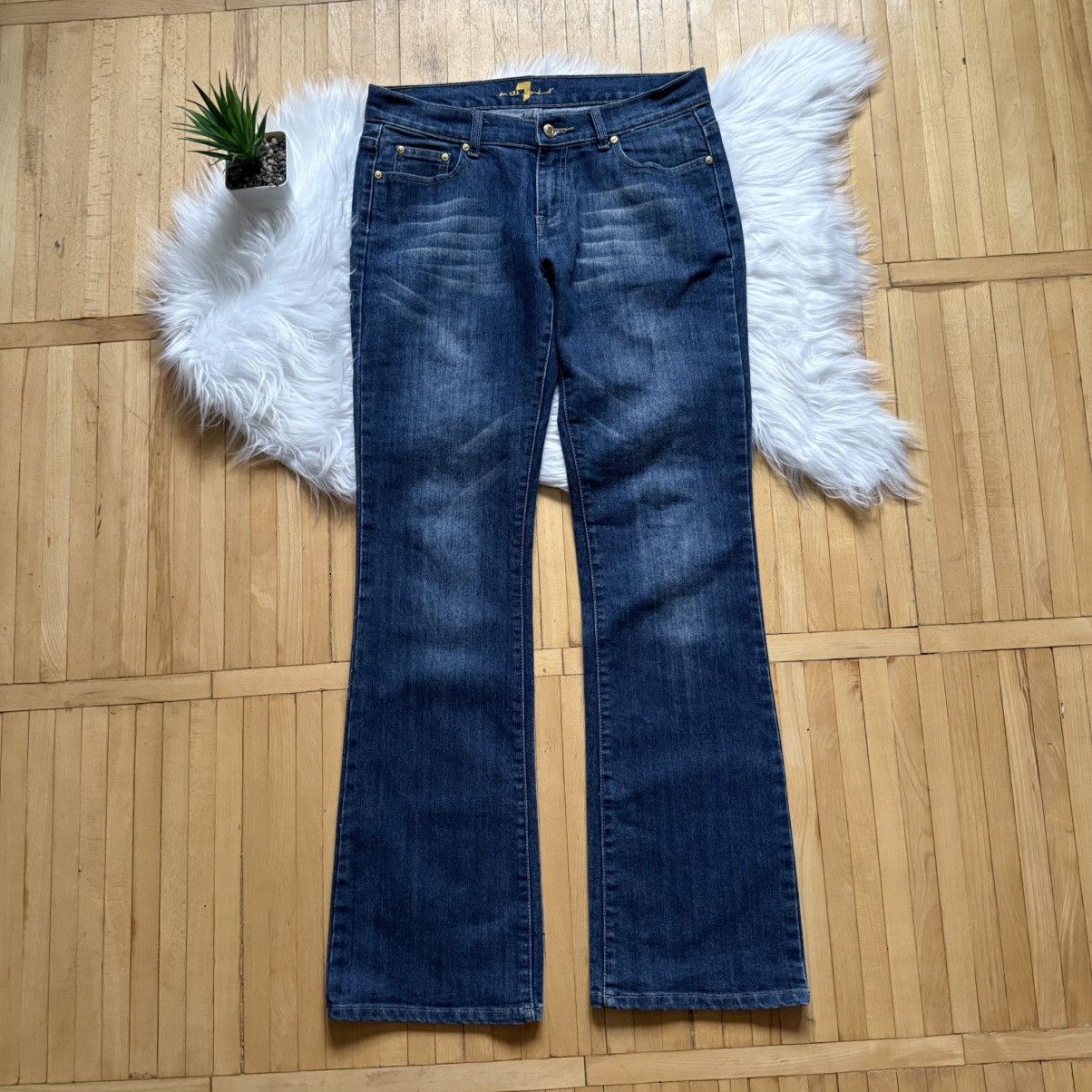 7 For All Mankind 📌 Vintage 90s 7 For All Mankind Flared Bootcut Faded Jeans Size 34" / US 12 / IT 48 - 8 Thumbnail