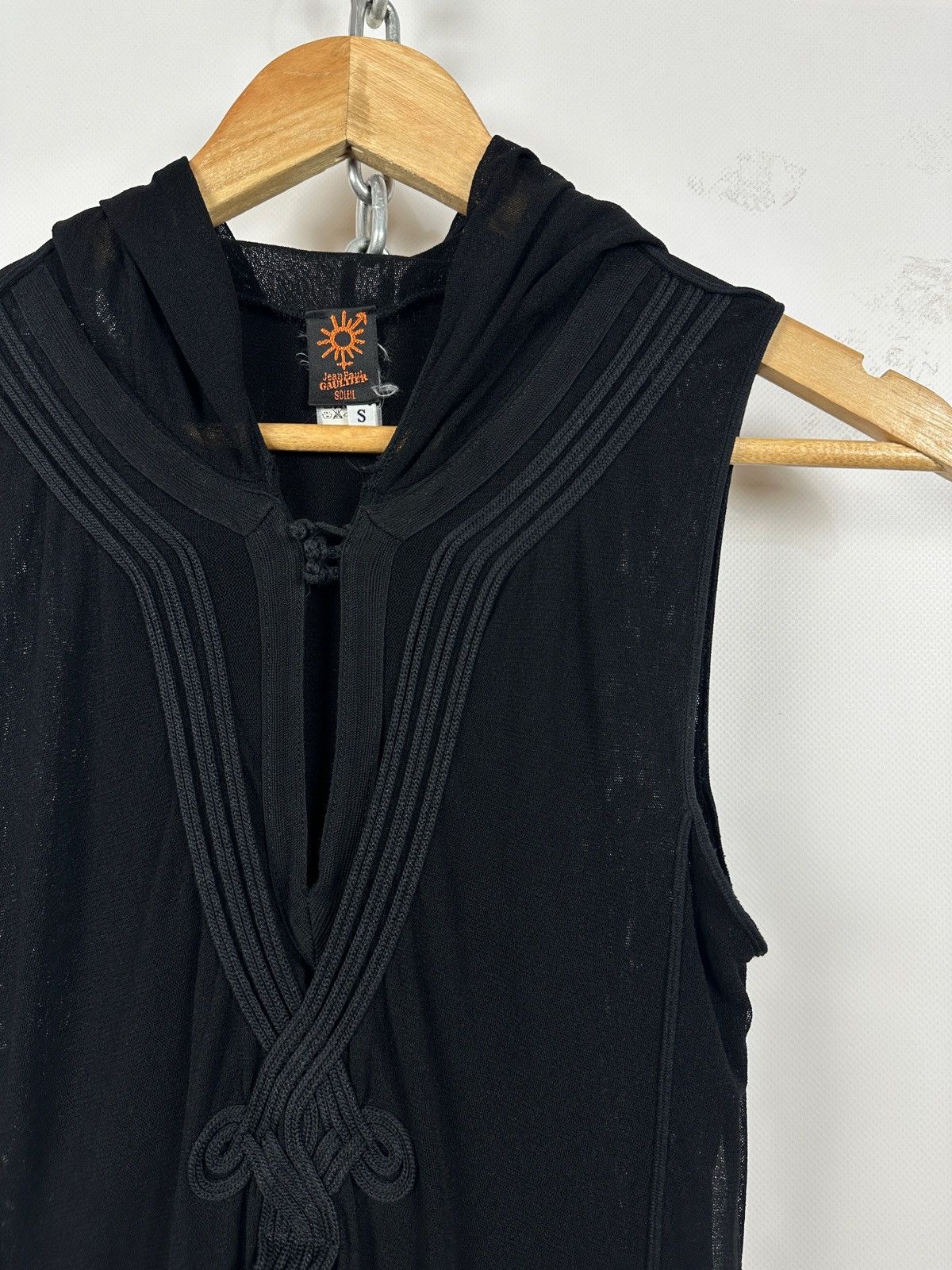 Jean Paul Gaultier Vintage Jean Paul Gaultier Black Gothic Mesh Hood Maxi Dress Size S / US 4 / IT 40 - 8 Thumbnail
