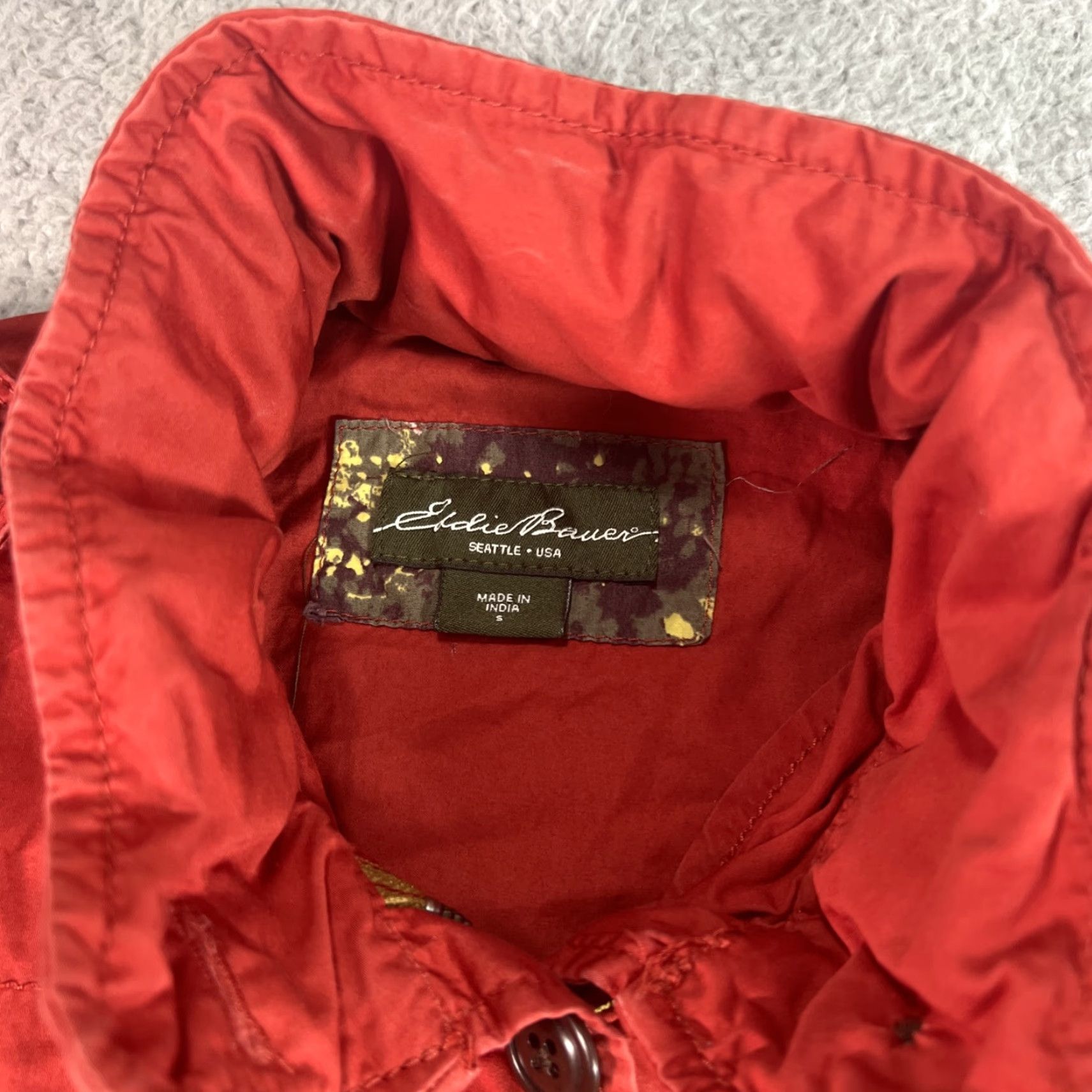 Eddie Bauer Eddie Bauer Hoodie Utility Jacket Womens Small Red Cotton Pockets Long Sleeve Size L / US 10 / IT 46 - 2 Thumbnail