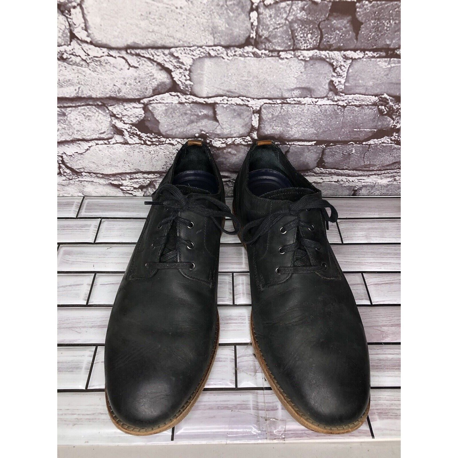 Cole Haan Cole Haan Grand Os. Black Leather Nubuck Casual Oxfords Shoe Size US 10 / EU 43 - 22 Thumbnail