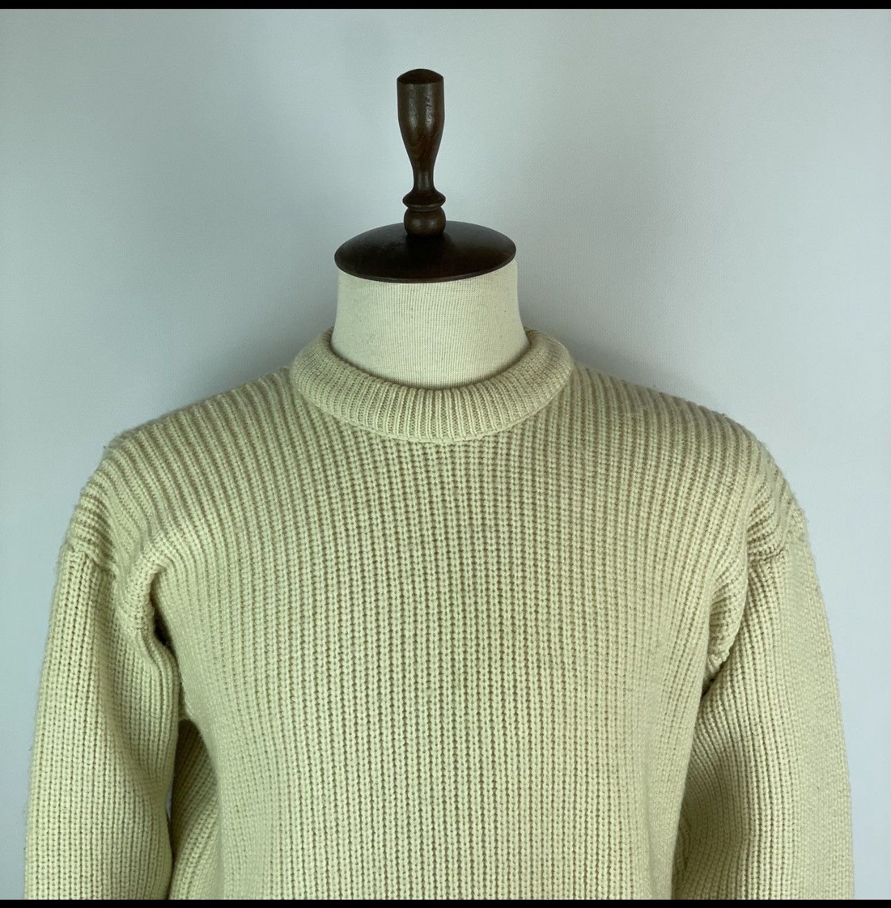 Barbour Vintage Men's Barbour Fishermans Knit Pure New Wool Sweater Size US S / EU 44-46 / 1 - 3 Thumbnail