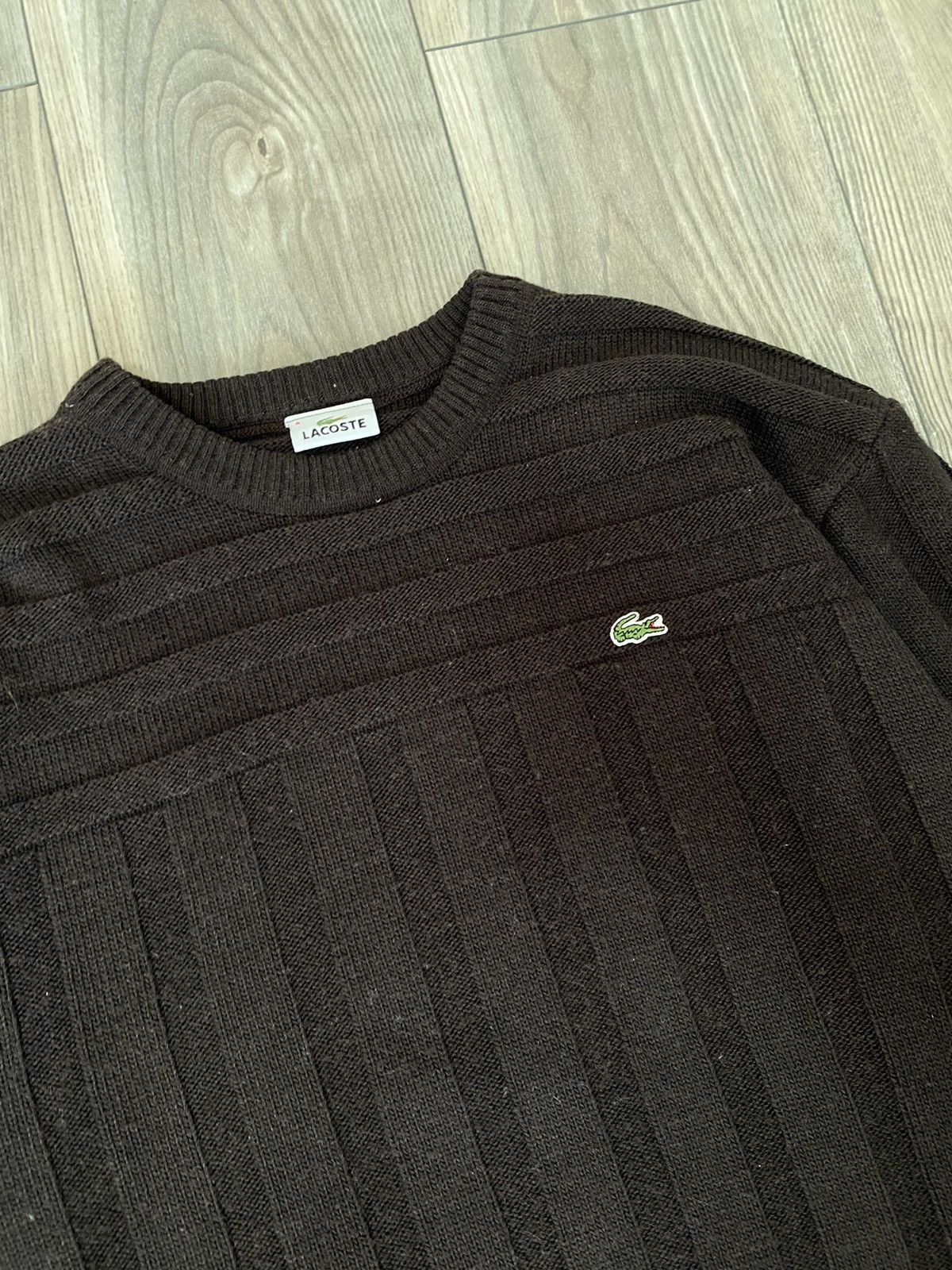 Lacoste Vintage Lacoste 90's Knit Brown Sweater Men's Size 8 Size US XXL / EU 58 / 5 - 5 Thumbnail