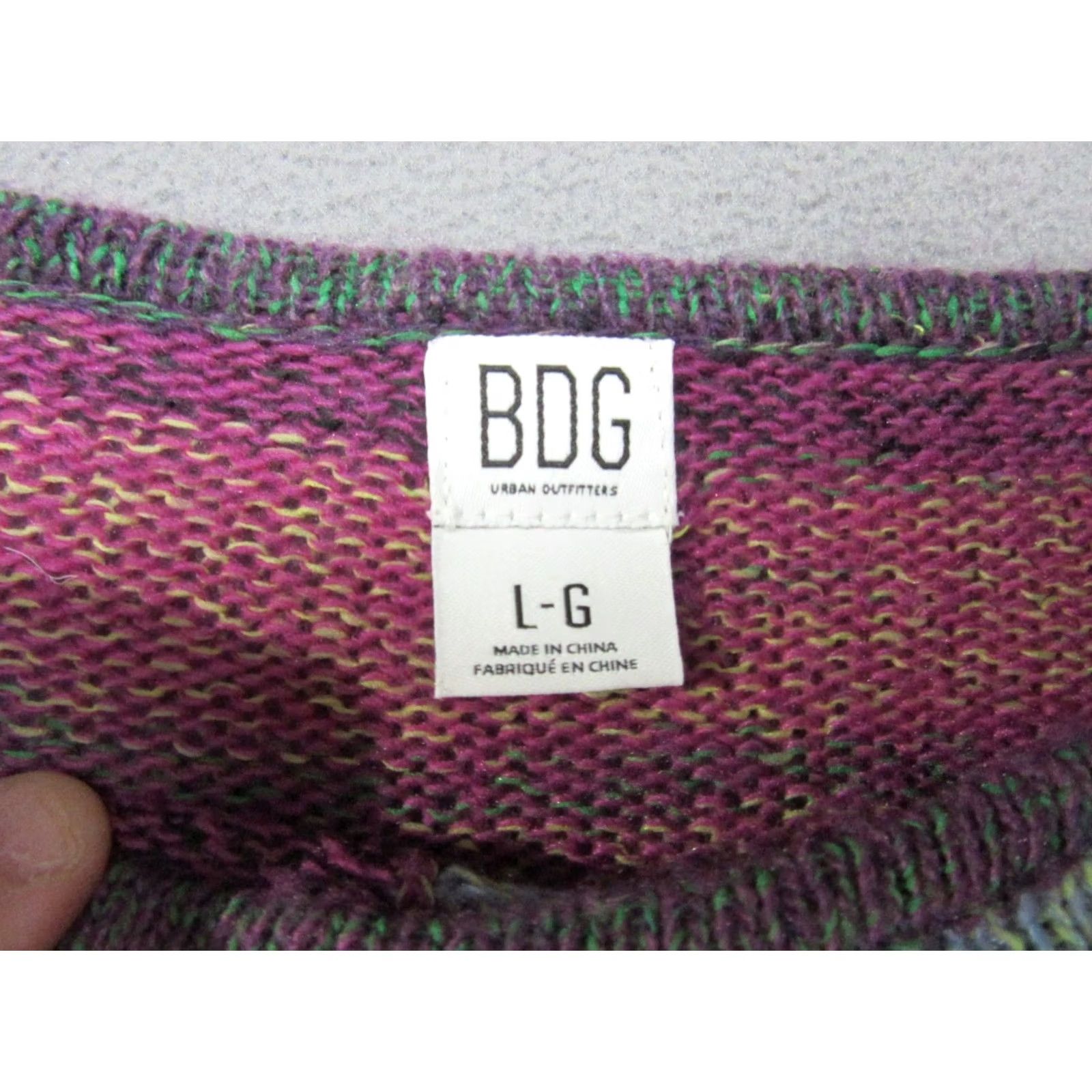 Urban Outfitters BDG Urban Outfitters Knit Top Womens Large Multicolor Space Dye Seamed Cropped Size L / US 10 / IT 46 - 2 Thumbnail