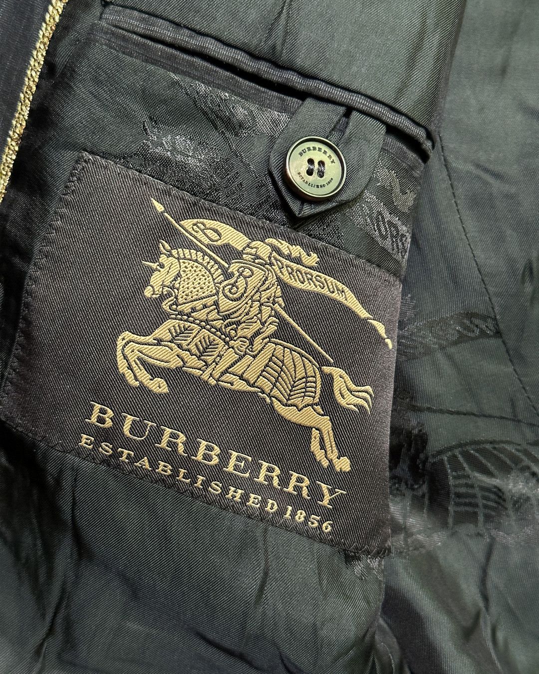 Burberry × Burberry Prorsum SS08 Christopher Bailey Gold Trimmed Lapel Jacket Size US M / EU 48-50 / 2 - 6 Thumbnail